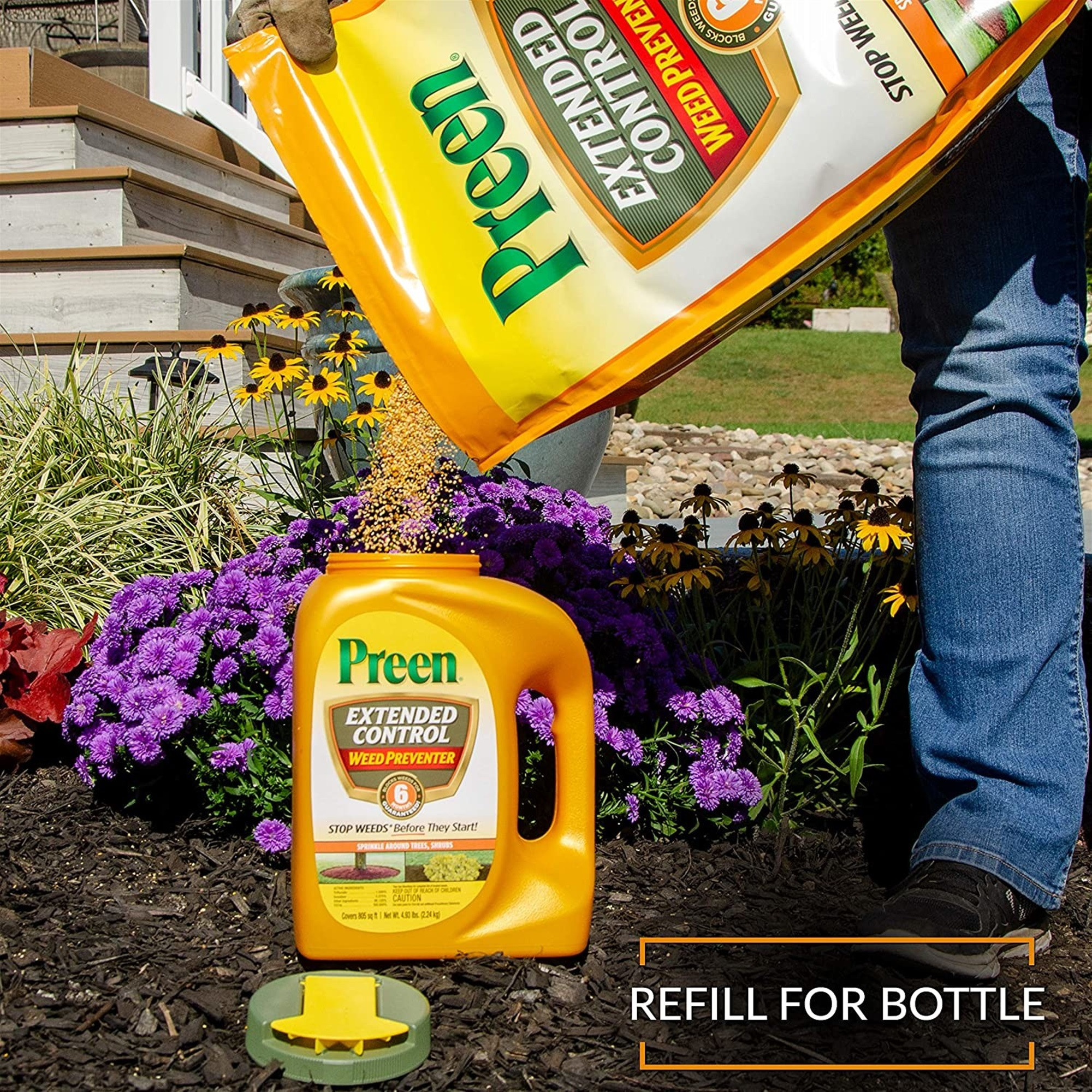 Preen Extended Control Weed Prevent, 21.45 lb bag covers 3,500 sq ft