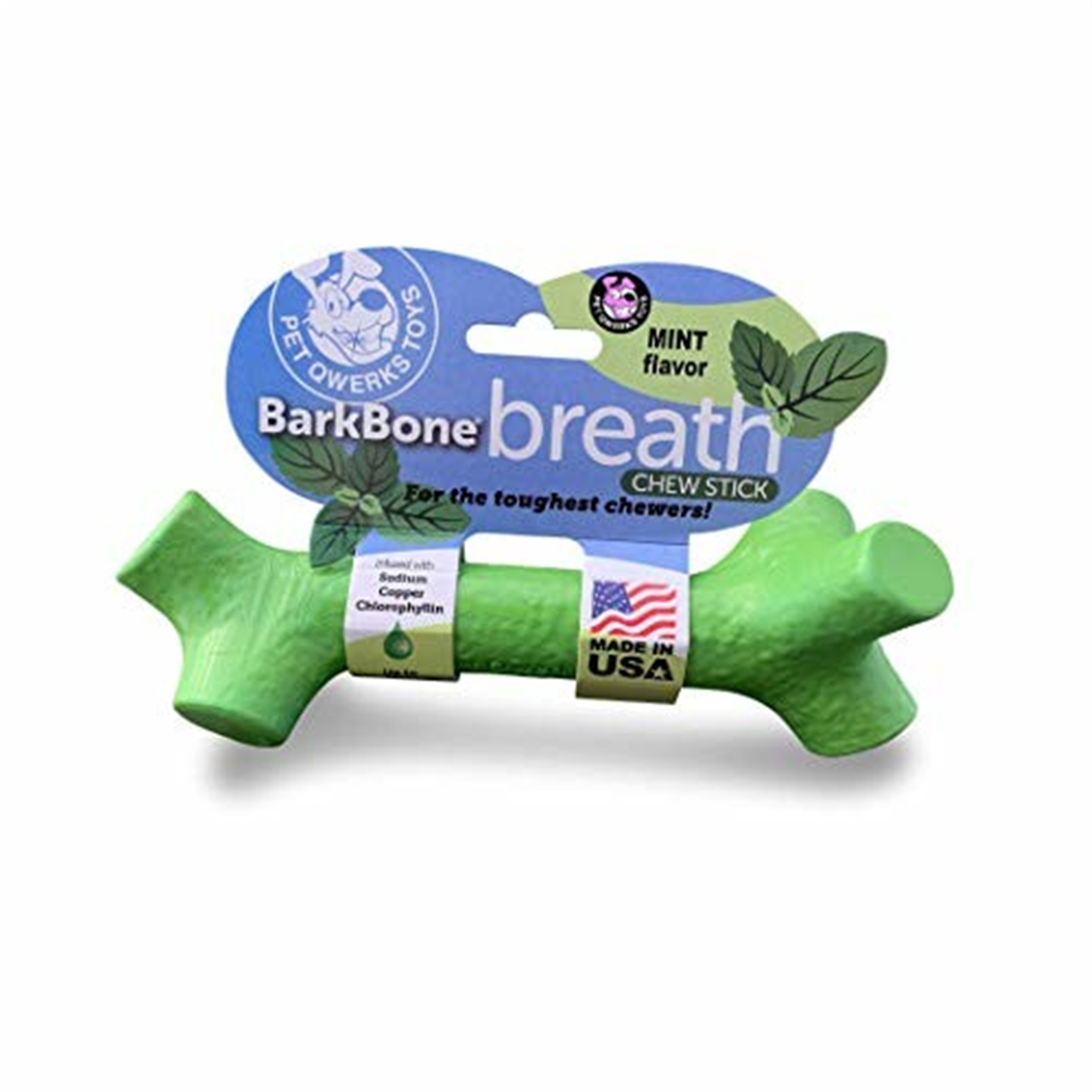 Pet Qwerks BarkBone Breath Stick For Aggressive Chewers, XL, Mint Flavor Pet Qwerks BarkBone Breath Stick For Aggressive Chewers, XL, Mint Flavor
