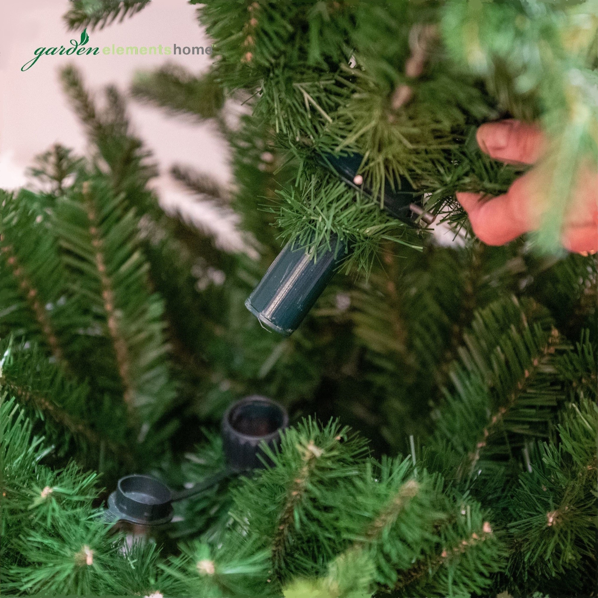 Garden Elements Artificial Pre-Lit North Star Christmas Tree, 503 Tips, 200 LED Clear Lights, 8 Light Functions, 4.5'