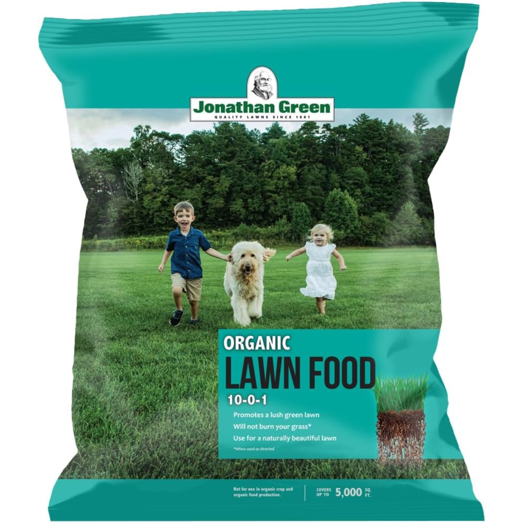 Jonathan Green Organic Lawn Food, 5M (5,000 sq ft Coverage) 17lb