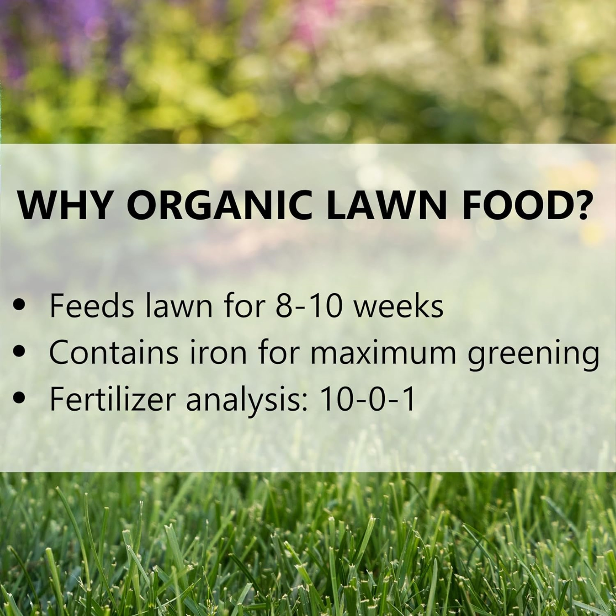 Jonathan Green 10-0-1 Organic Lawn Food for Lush Green Grass, 15,000 sq ft