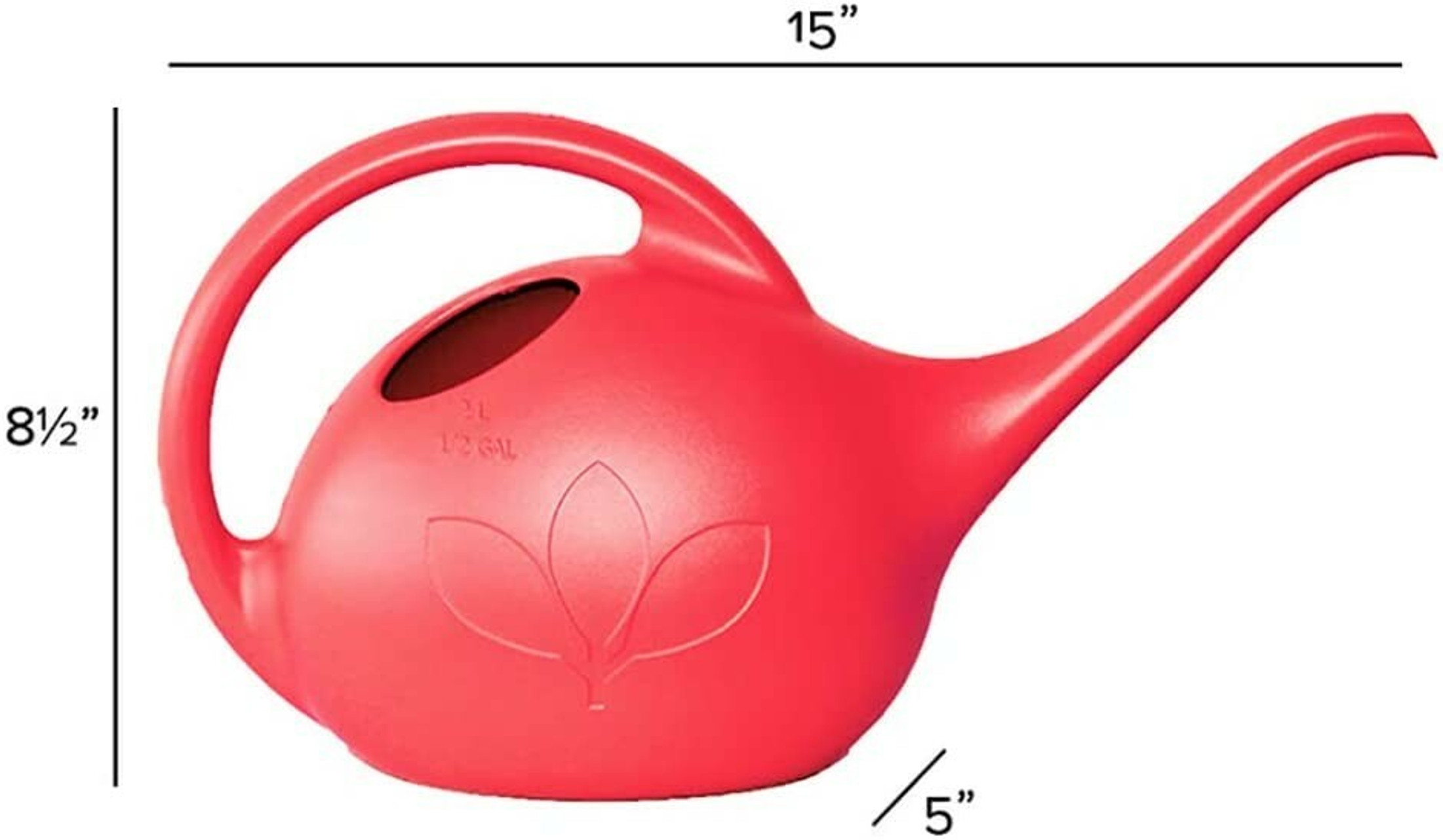 Novelty (#30605) Indoor Watering Can, 1/2 Gallon, Red