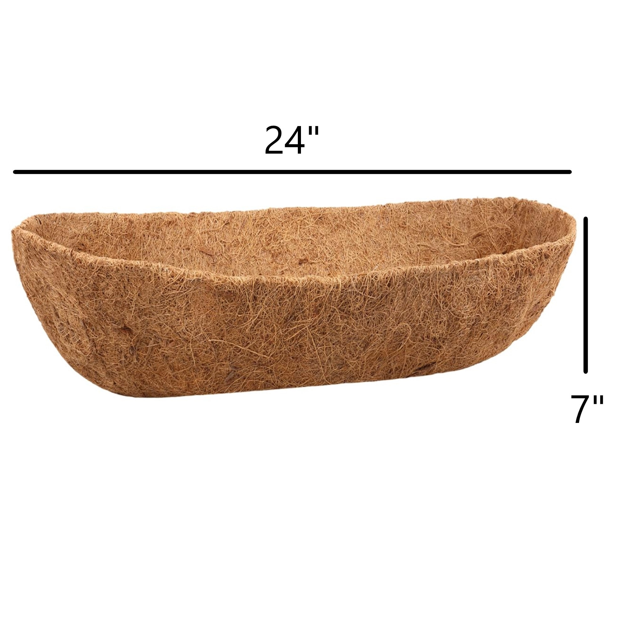 Panacea Trough Coco Fiber Liner for Outdoor Window & Deck Planters, 24"