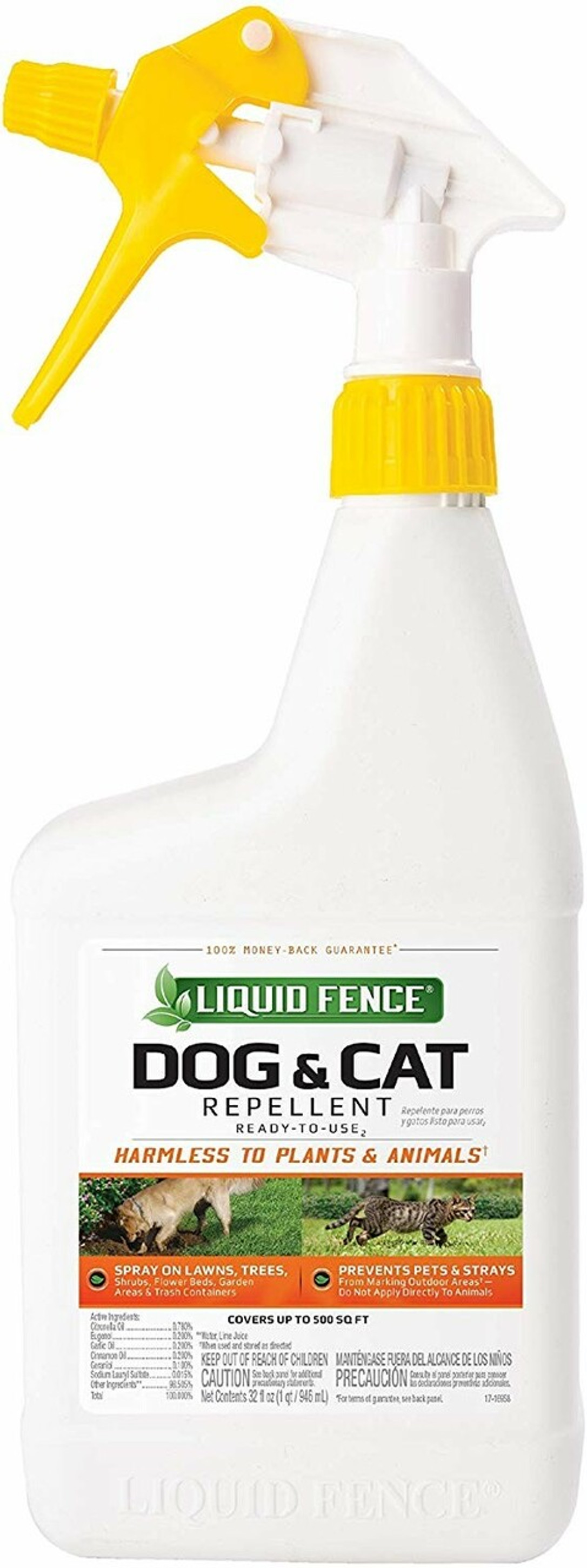 Liquid Fence 129 Dog and Cat Repellent, 1-Quart Ready to Use