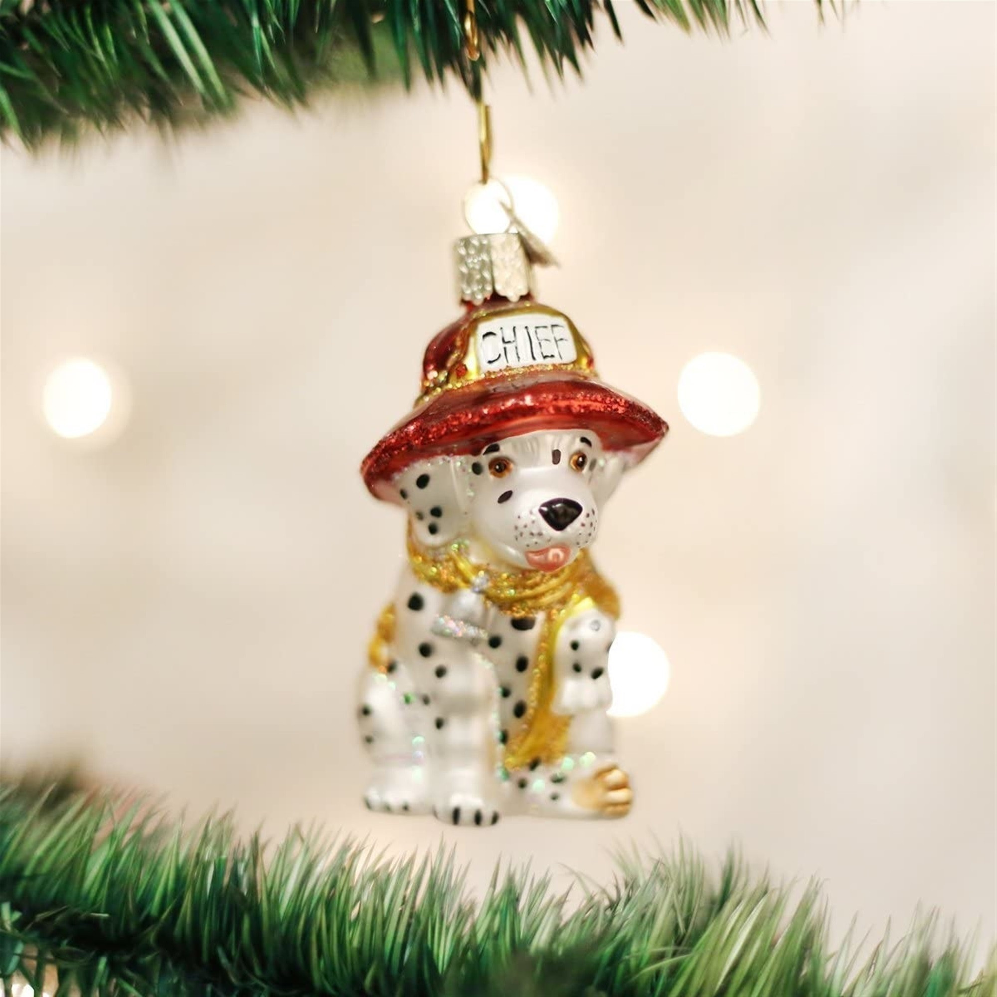 Old World Christmas Blown Glass Ornament for Christmas Tree, Dalmatian Pup
