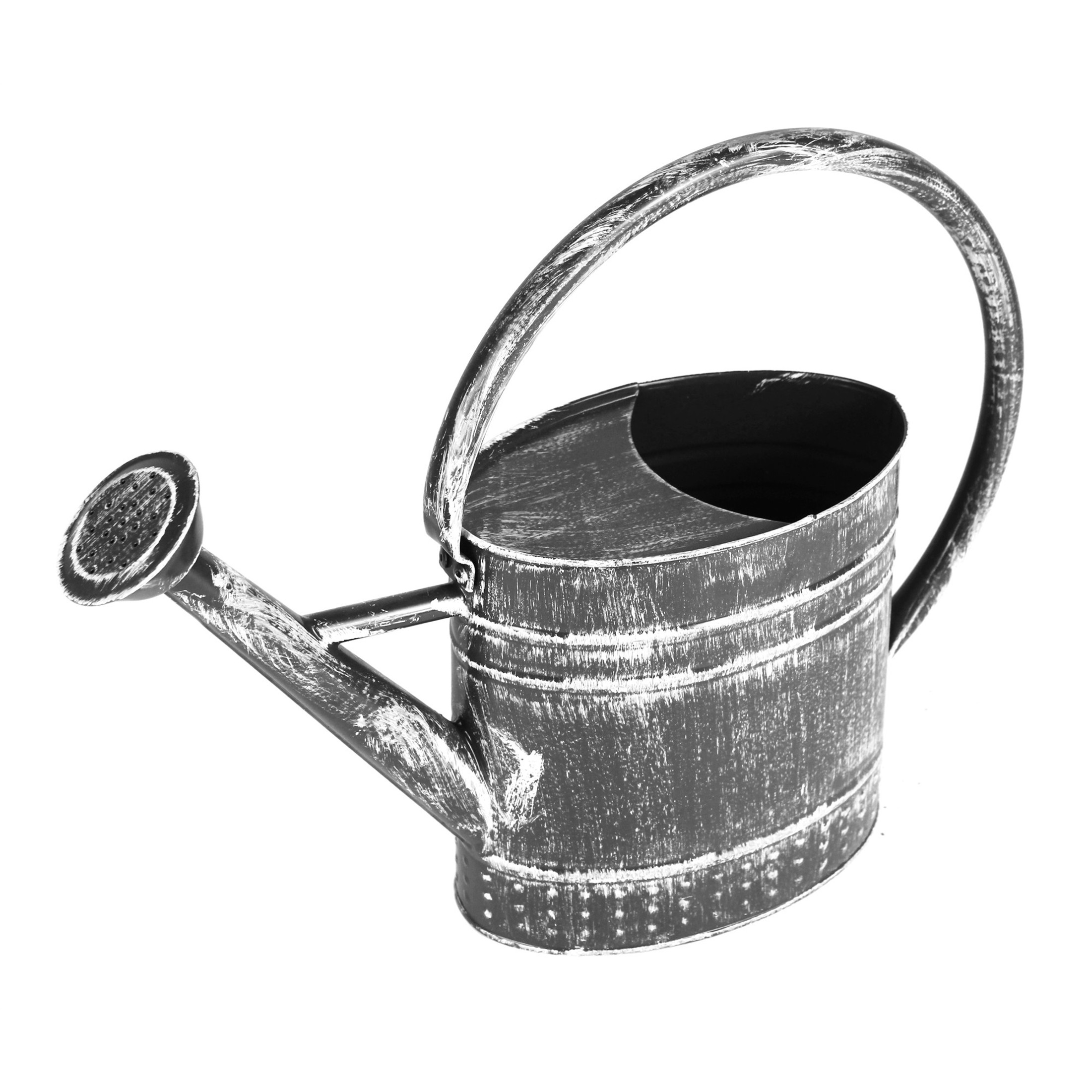 Gardener Select Metal Oval Watering Can, Antique Black, 3.5L (0.92 gallons)