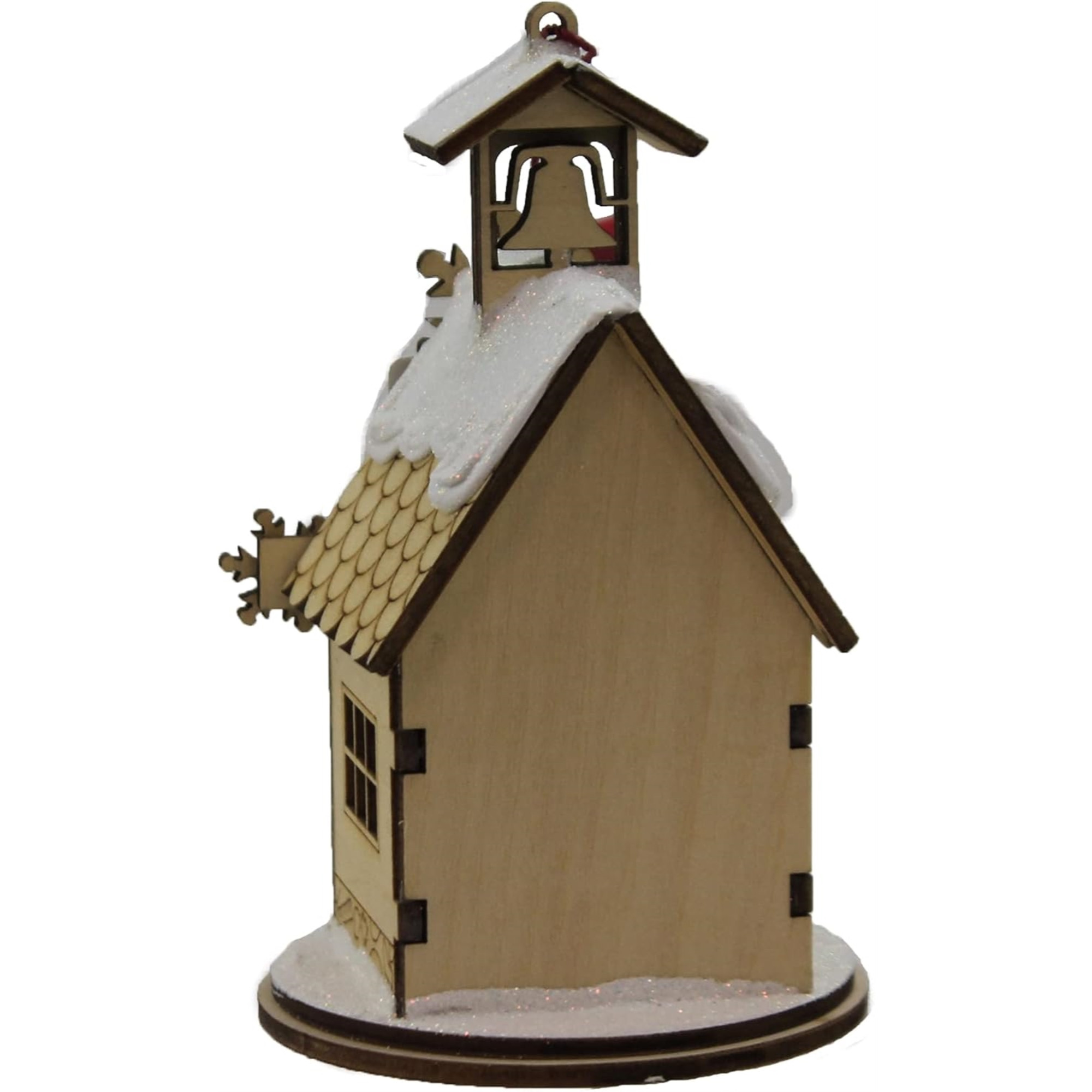 Old World Christmas Ginger Cottages Wooden Ornament for Christmas Tree, Elf Academy One Room School