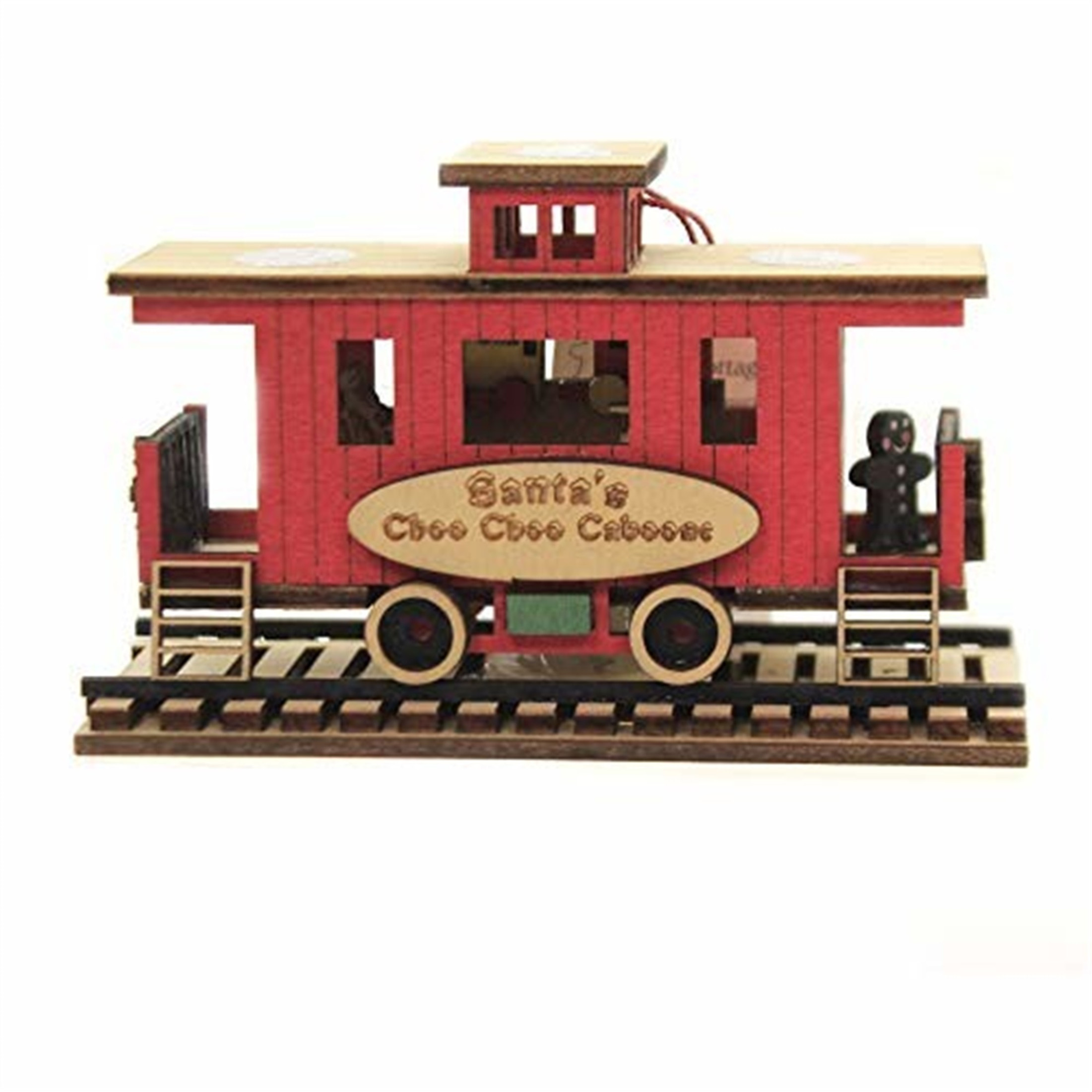 Old World Christmas Santa's Choo Choo Caboose (Illuminated) Ornament