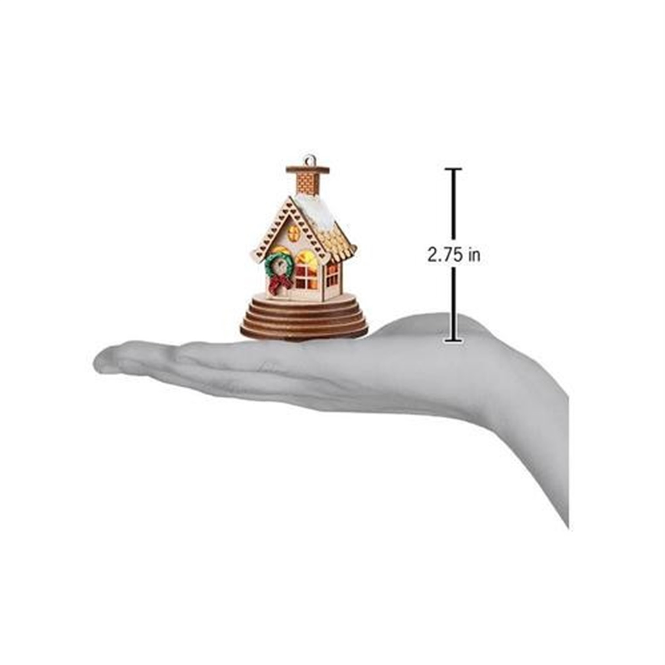 Old World Christmas Illuminated Wooden Ginger Cottages, Elf Cottage, 2.75" Old World Christmas Illuminated Wooden Ginger Cottages, Elf Cottage, 2.75"