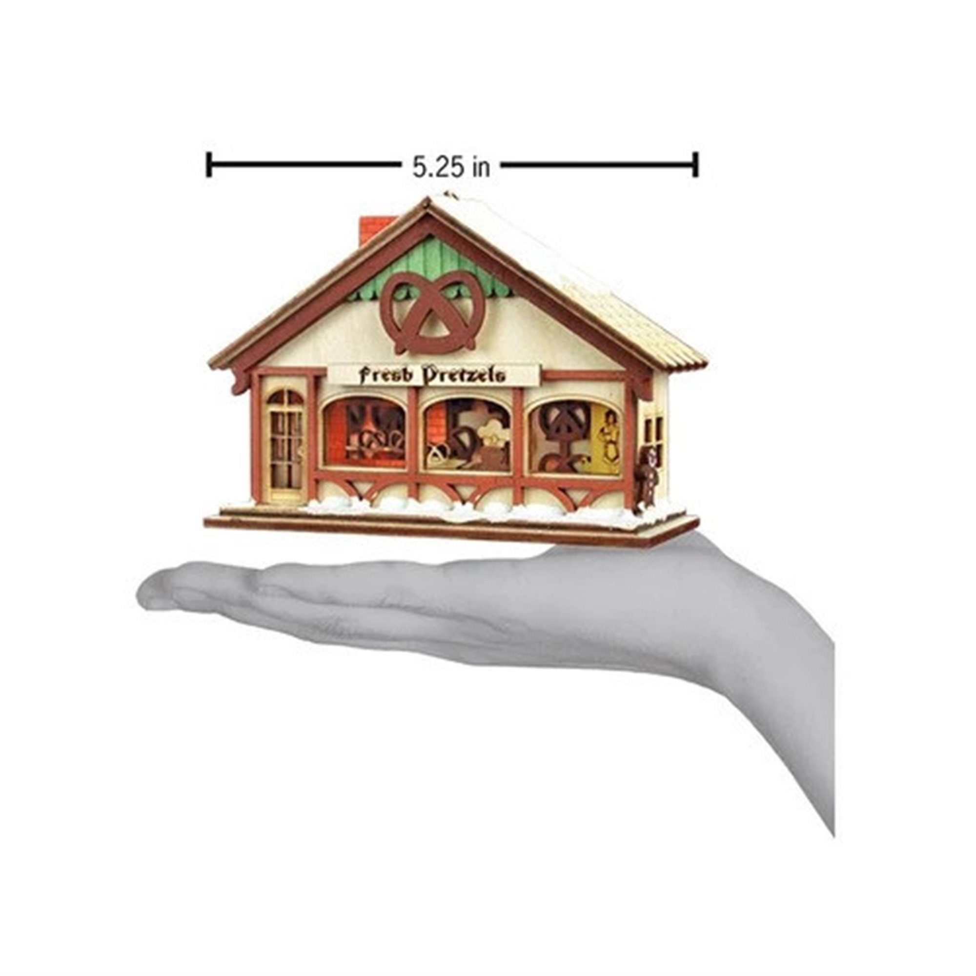 Old World Christmas Peppermint Twist Pretzel Shop Ornament