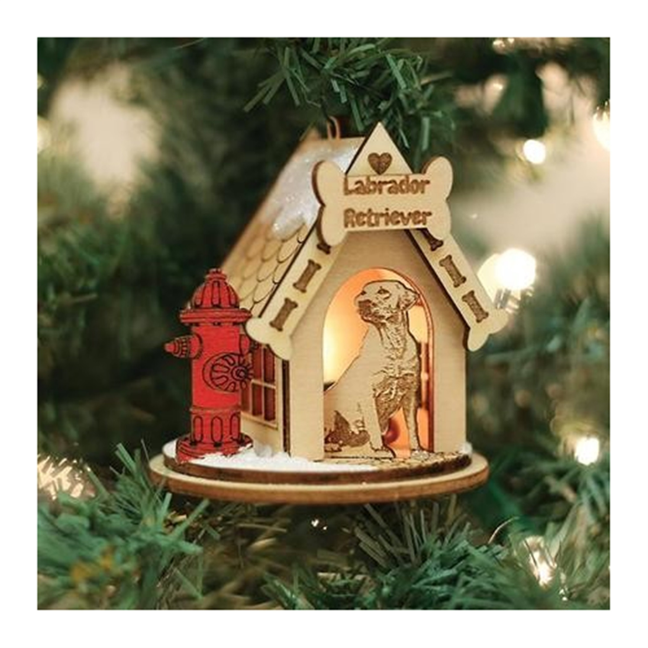 Old World Christmas Ginger Cottages Ornament, Labrador Retriever