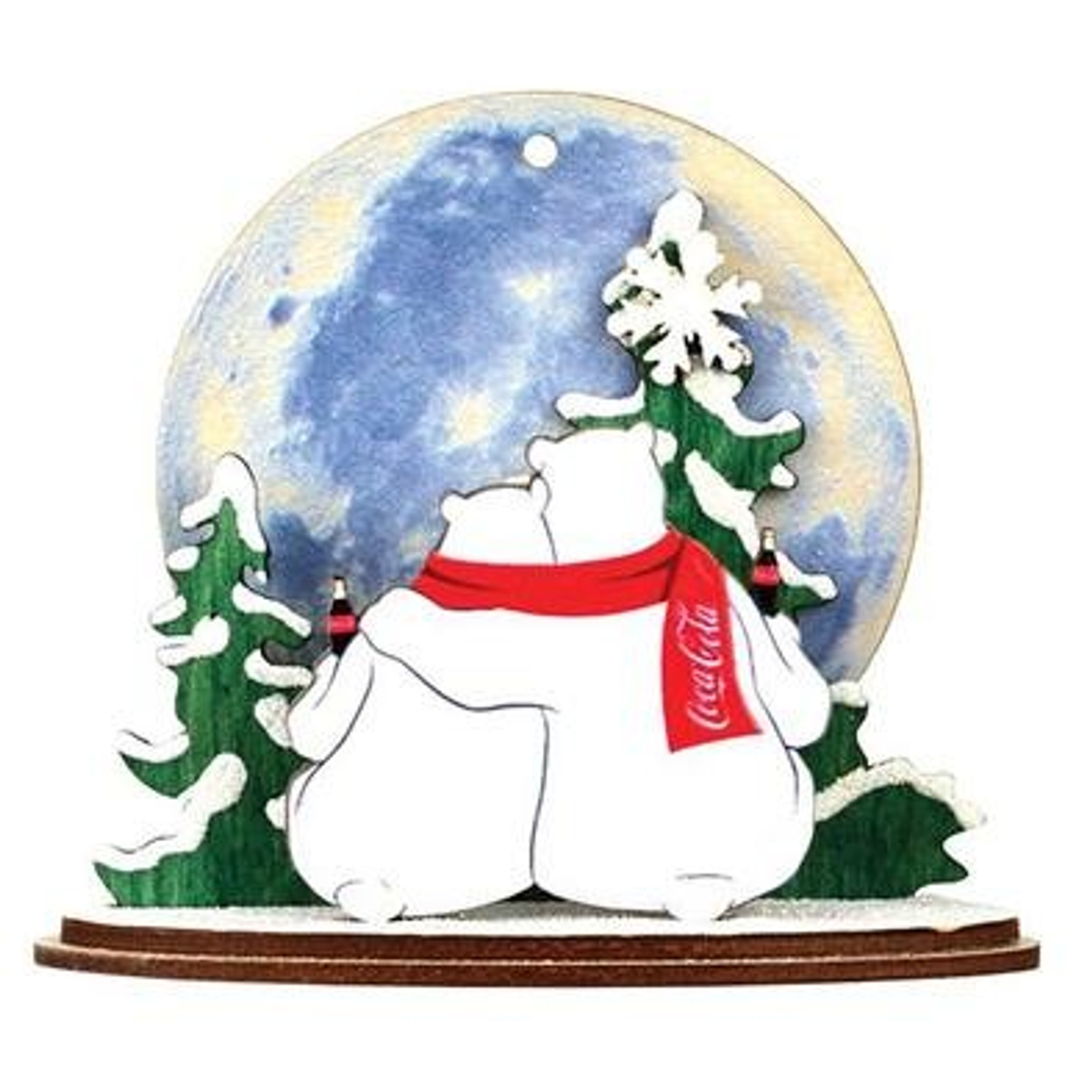 Ginger Cottages Polar Bear Moon Watch (CCO114) Ornament, Multi (#84213)