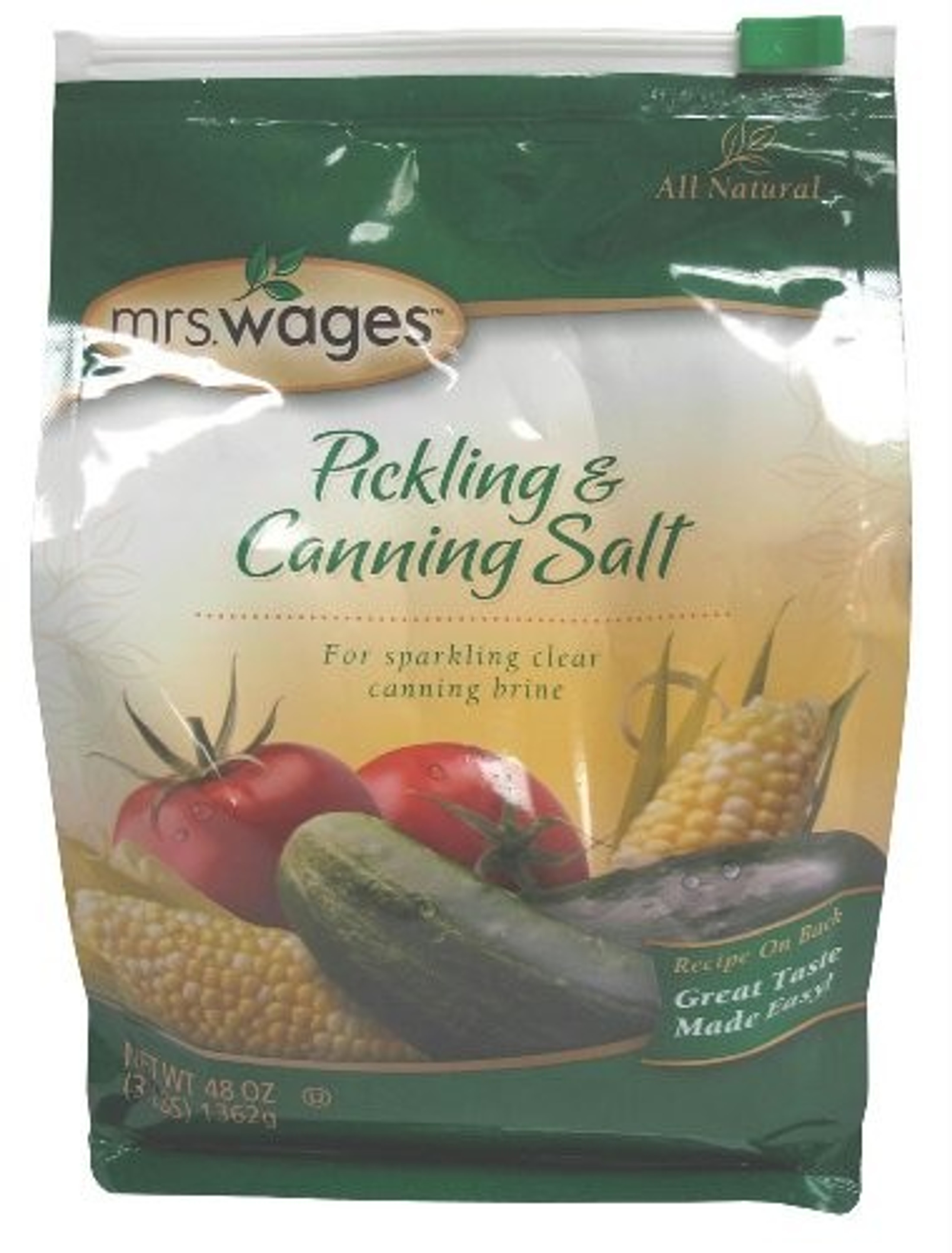 Mrs. Wages (#W510-B4425) Pickling & Canning Salt, 48oz can (3lbs), Pack of 1