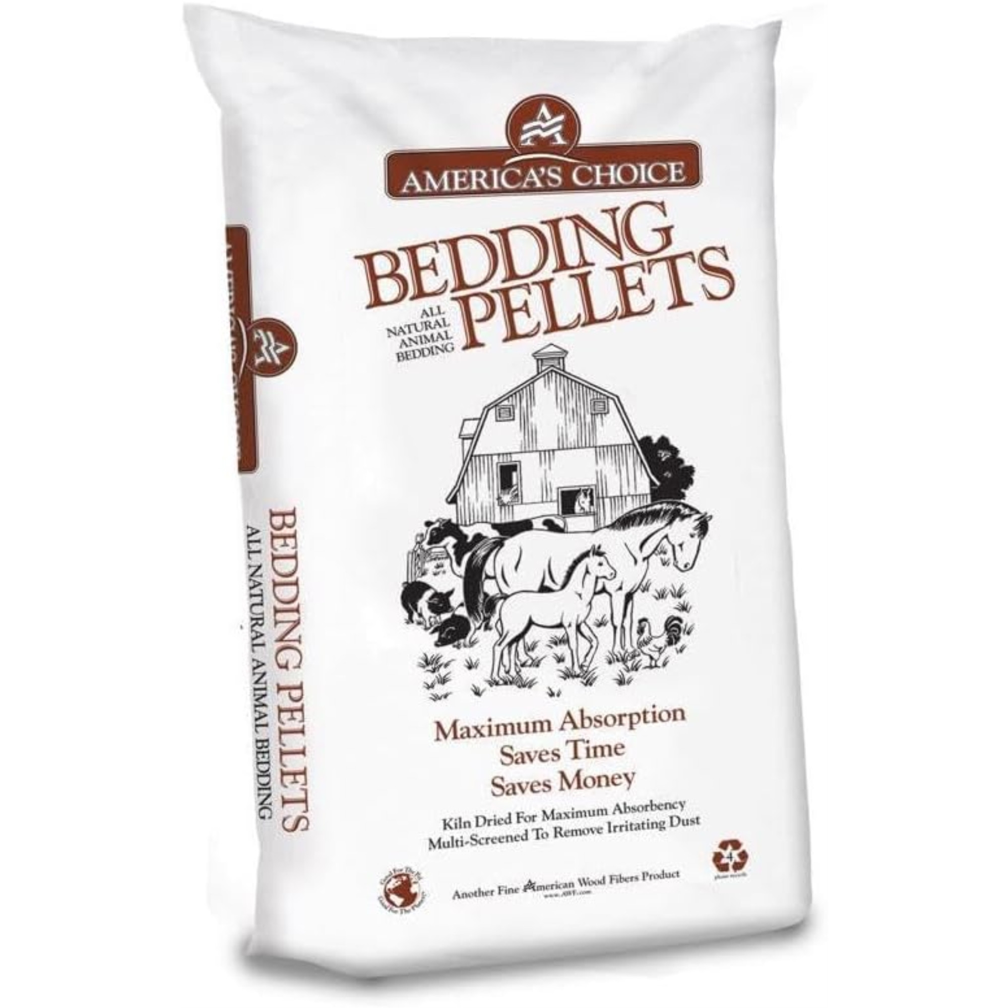 America's Choice Pine Pellet Bedding – Natural, Highly Absorbent Animal Bedding – 40 lb (1 cu ft)