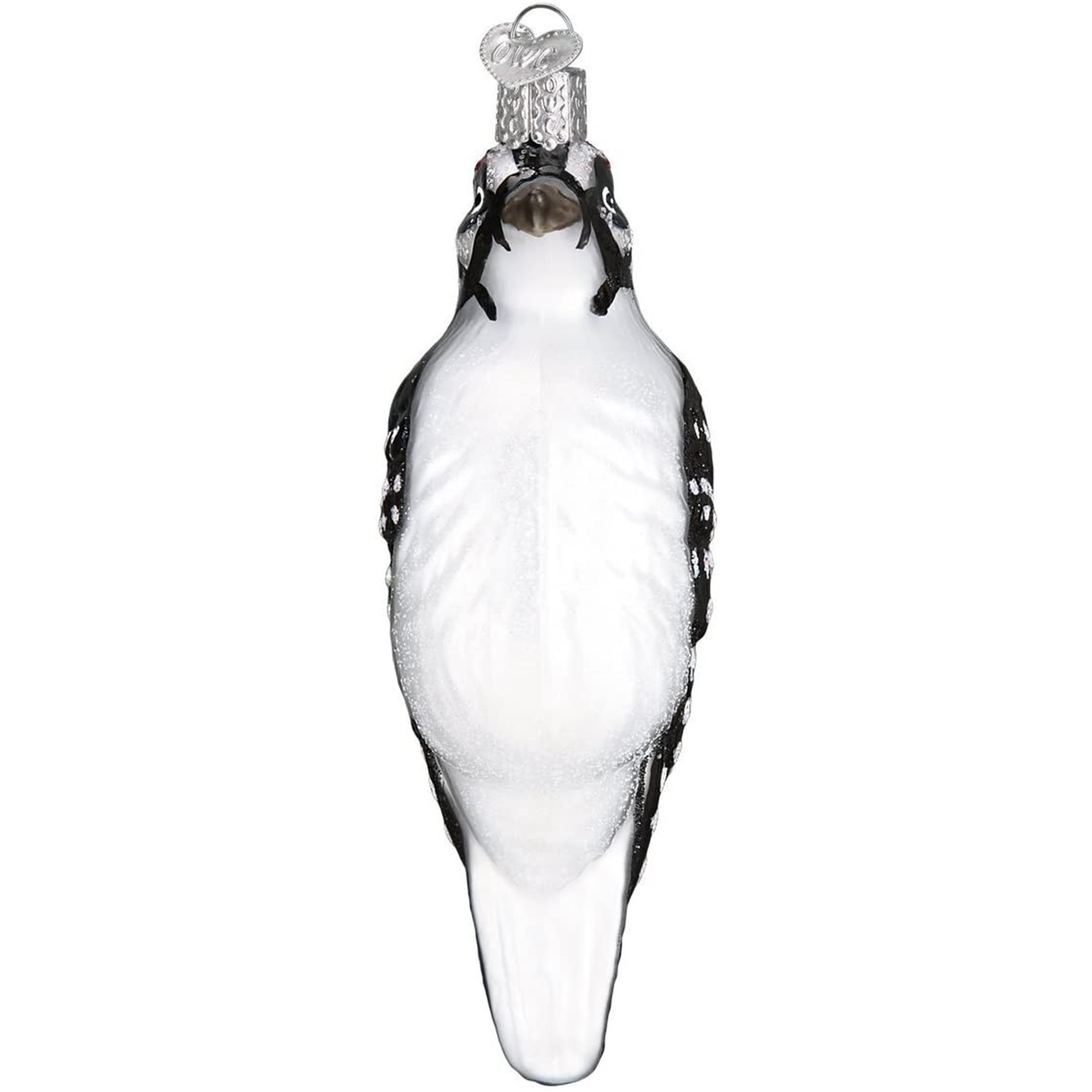 Old World Christmas Glass Blown Ornament, Hairy Woodpecker (With OWC Gift Box)