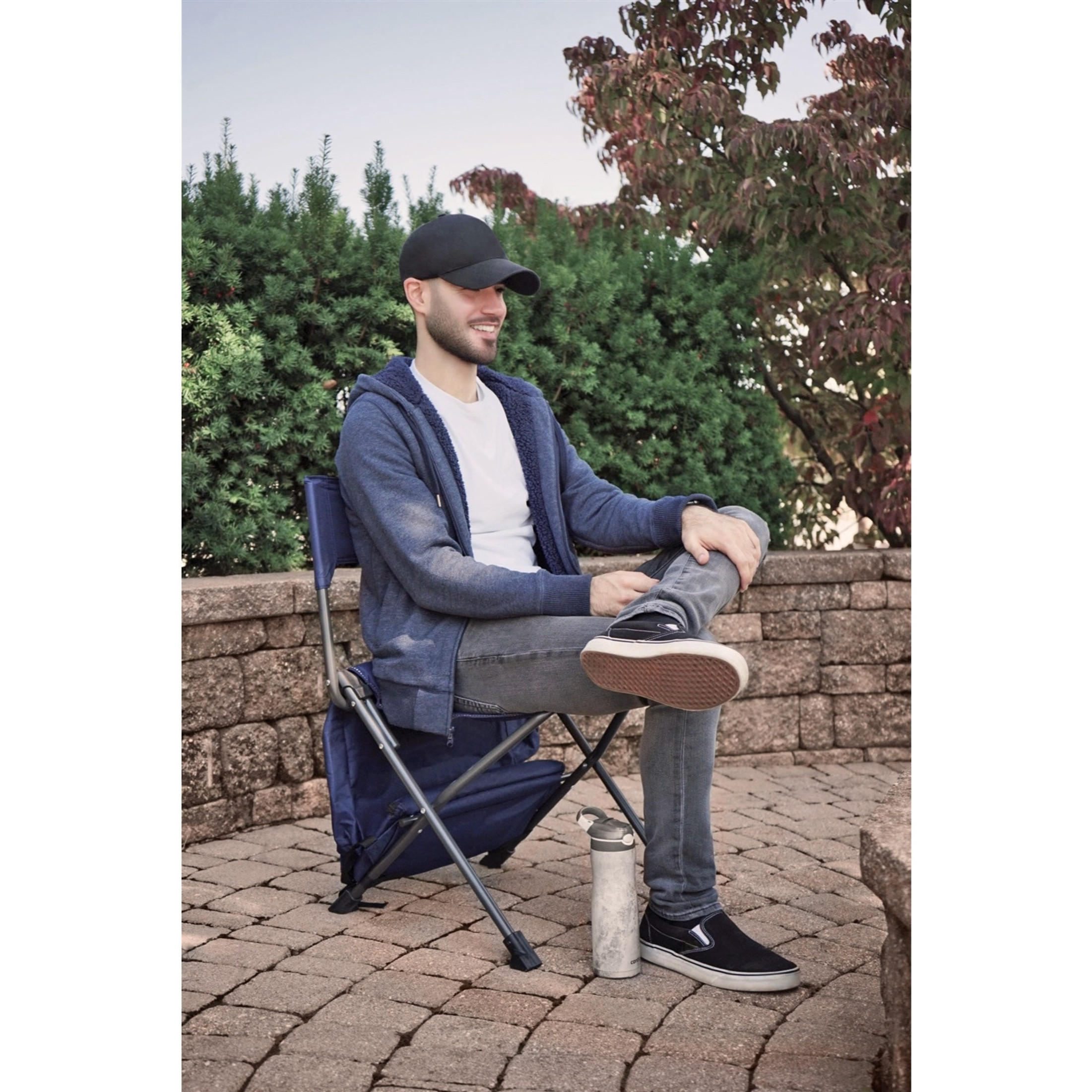 Zenithen Limited Folding Backpack Chair, Dark Blue