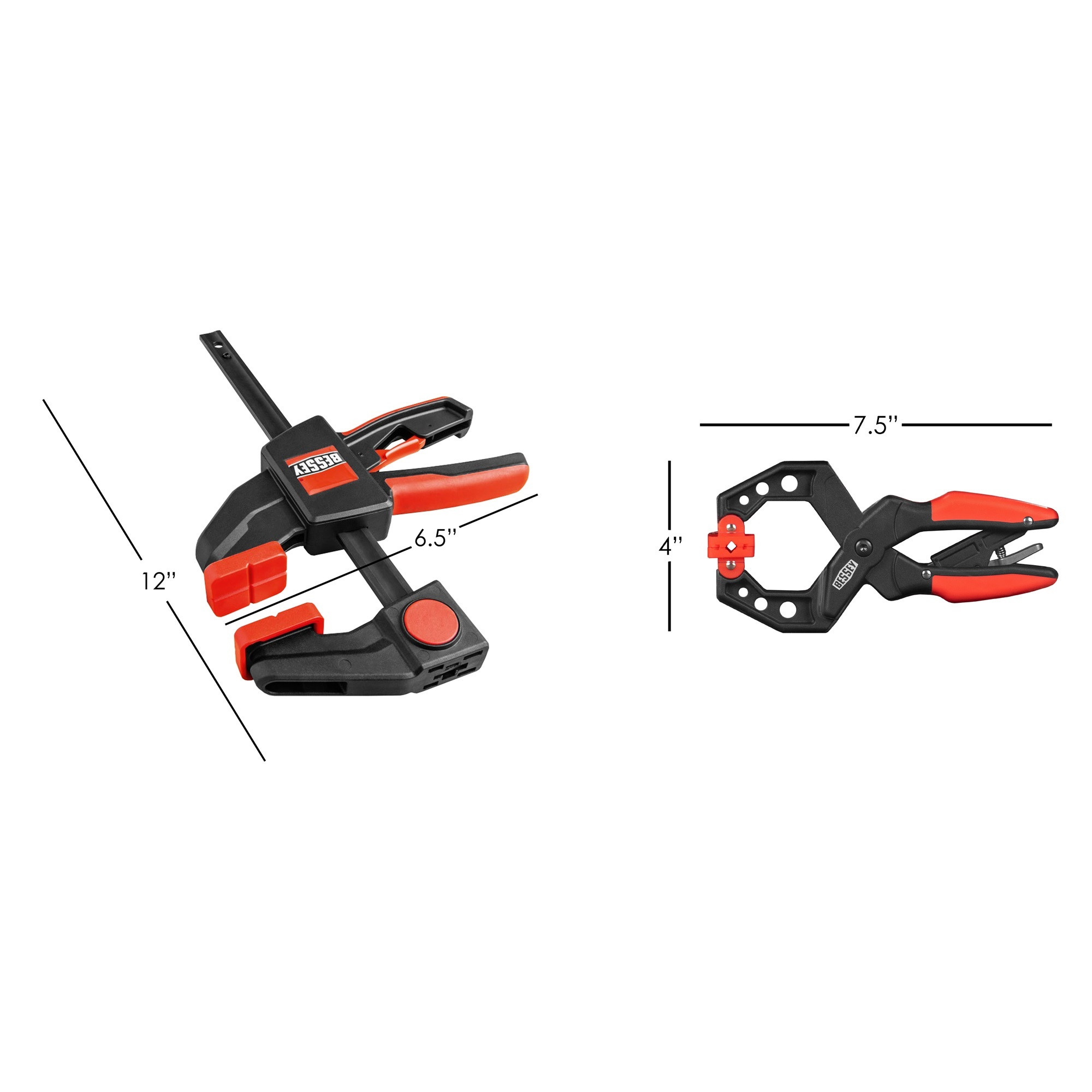 Bessey Trigger and Spring Clamp Set, One-Handed Operation