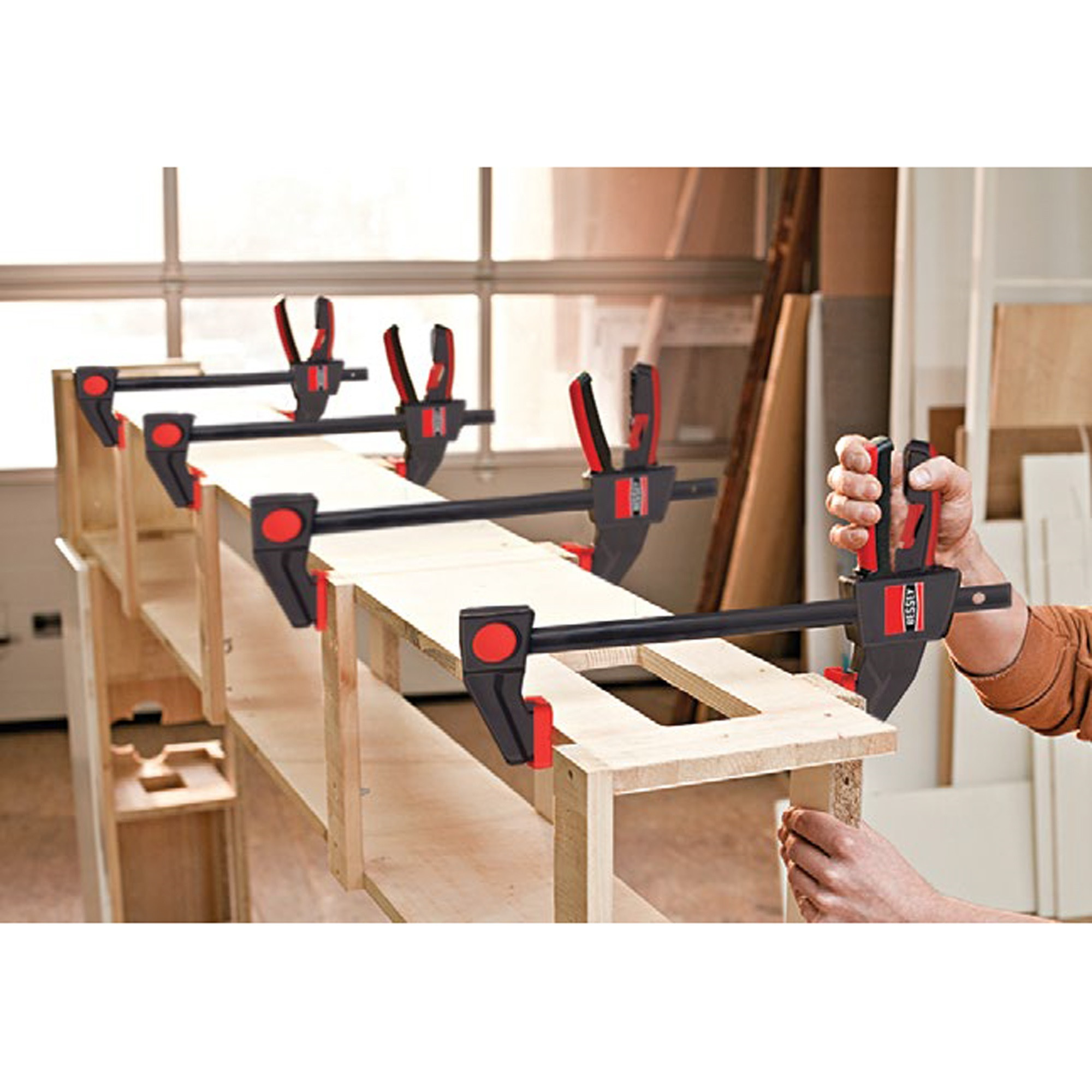 Bessey Trigger and Spring Clamp Set, One-Handed Operation