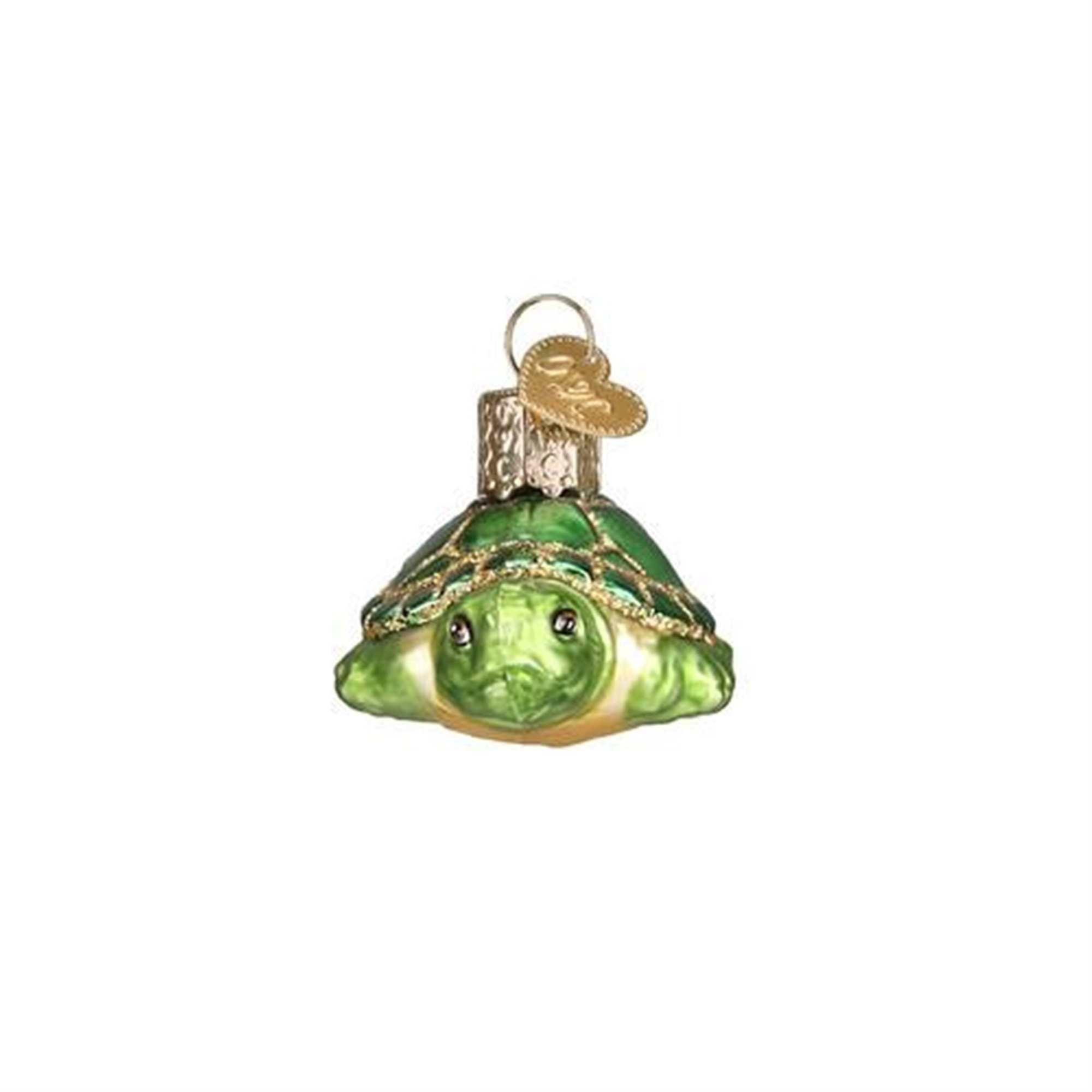 Old World Christmas Blown Glass Ornament for Christmas Tree, Small Turtle