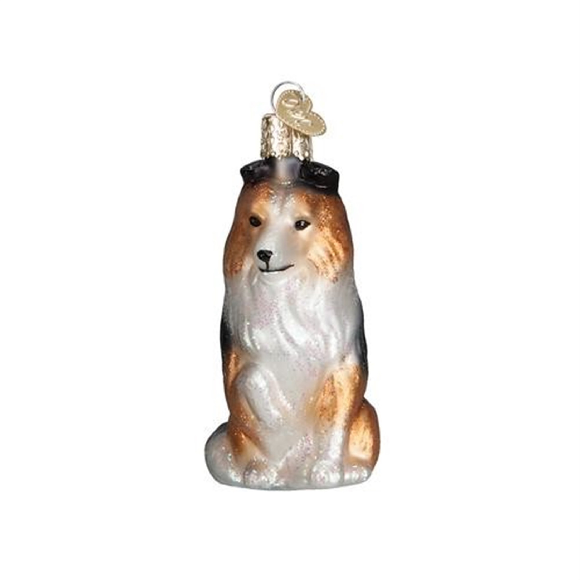 Old World Christmas Glass Blown Christmas Ornament, Sheltie Dog (With OWC Gift Box)