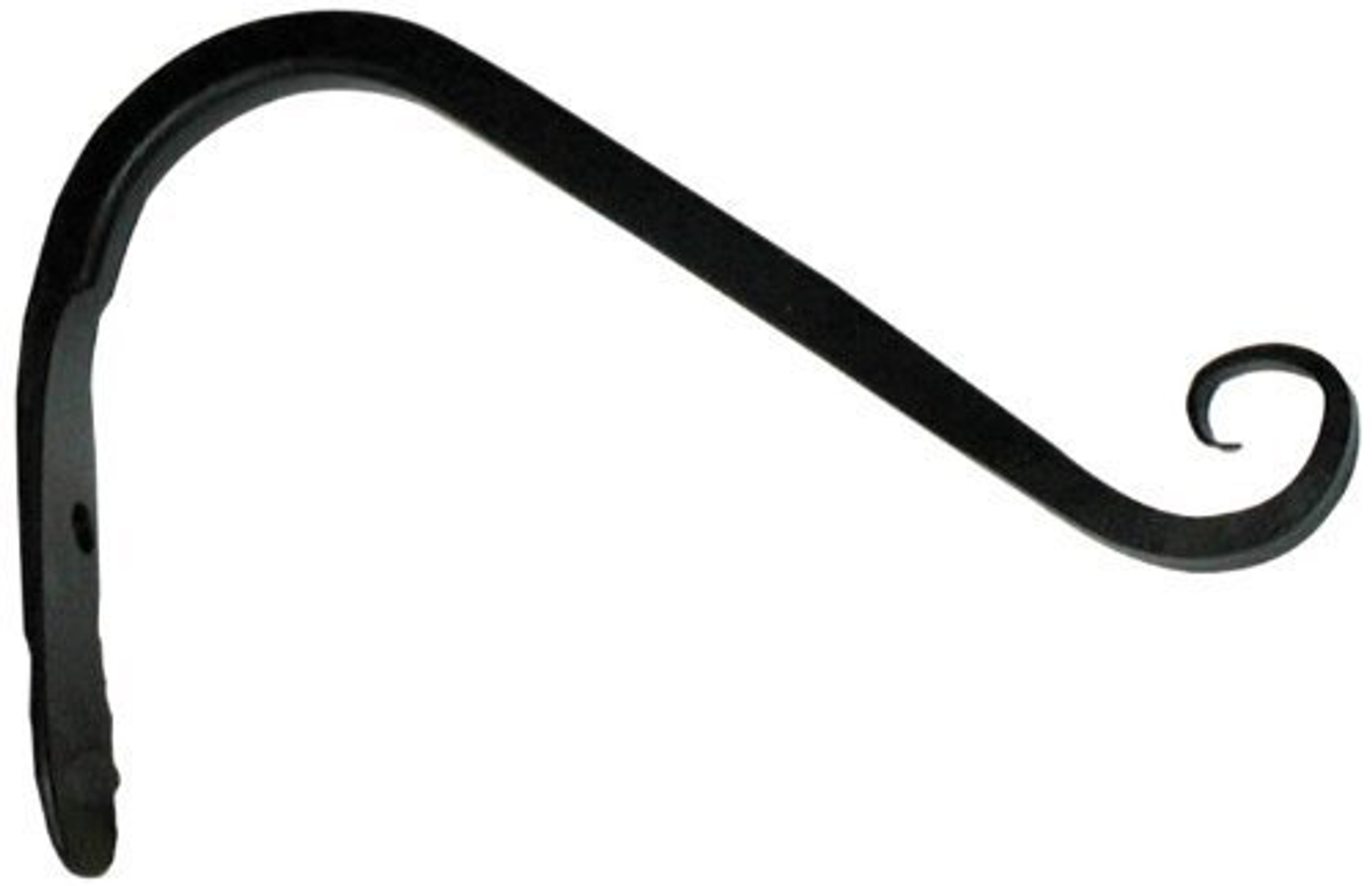 Hookery B-8 Angled Hanger with Upturned Hook, Black, 6-Inch