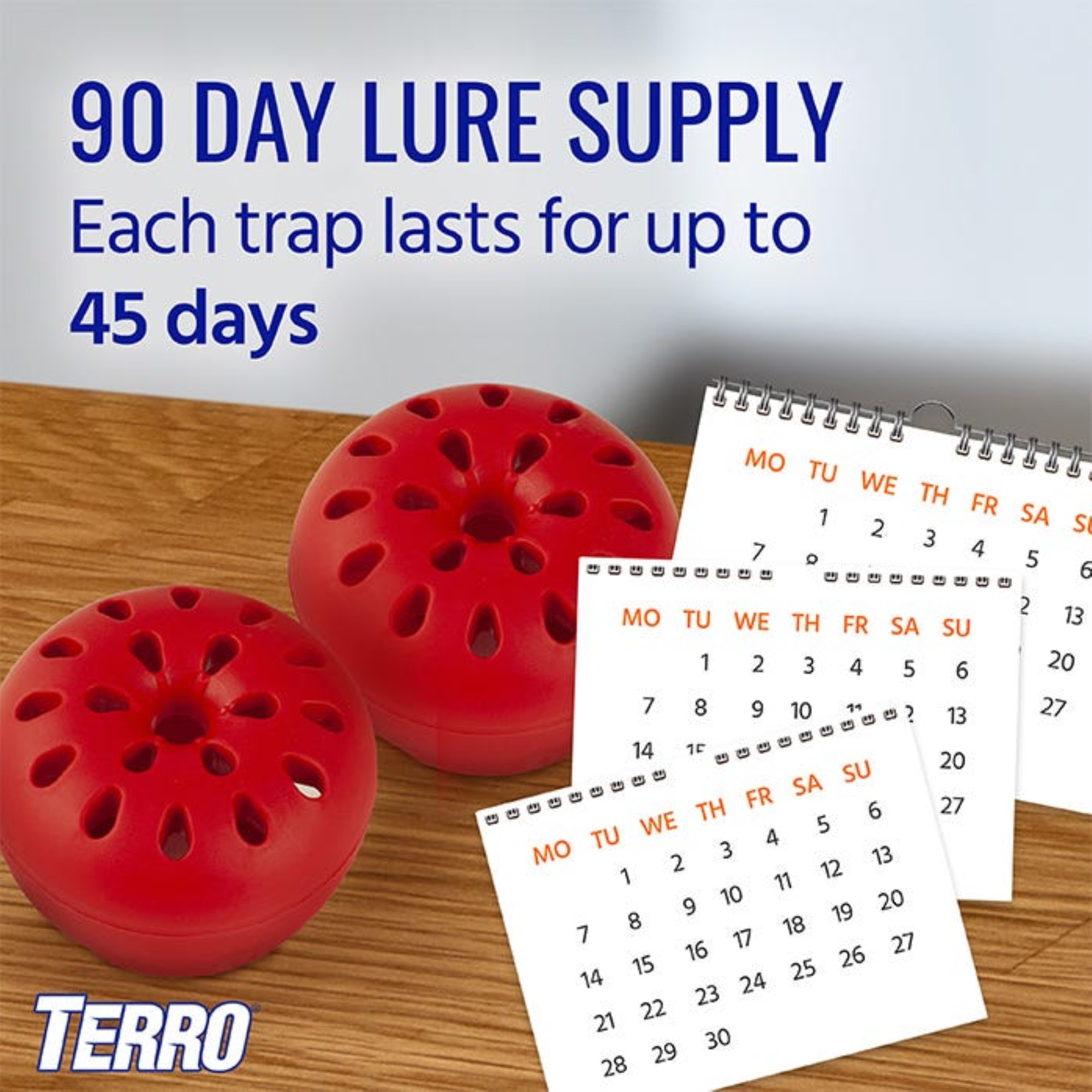 Terro Apple-Shaped Indoor Fruit Fly Lure and Traps – Include 2 Traps