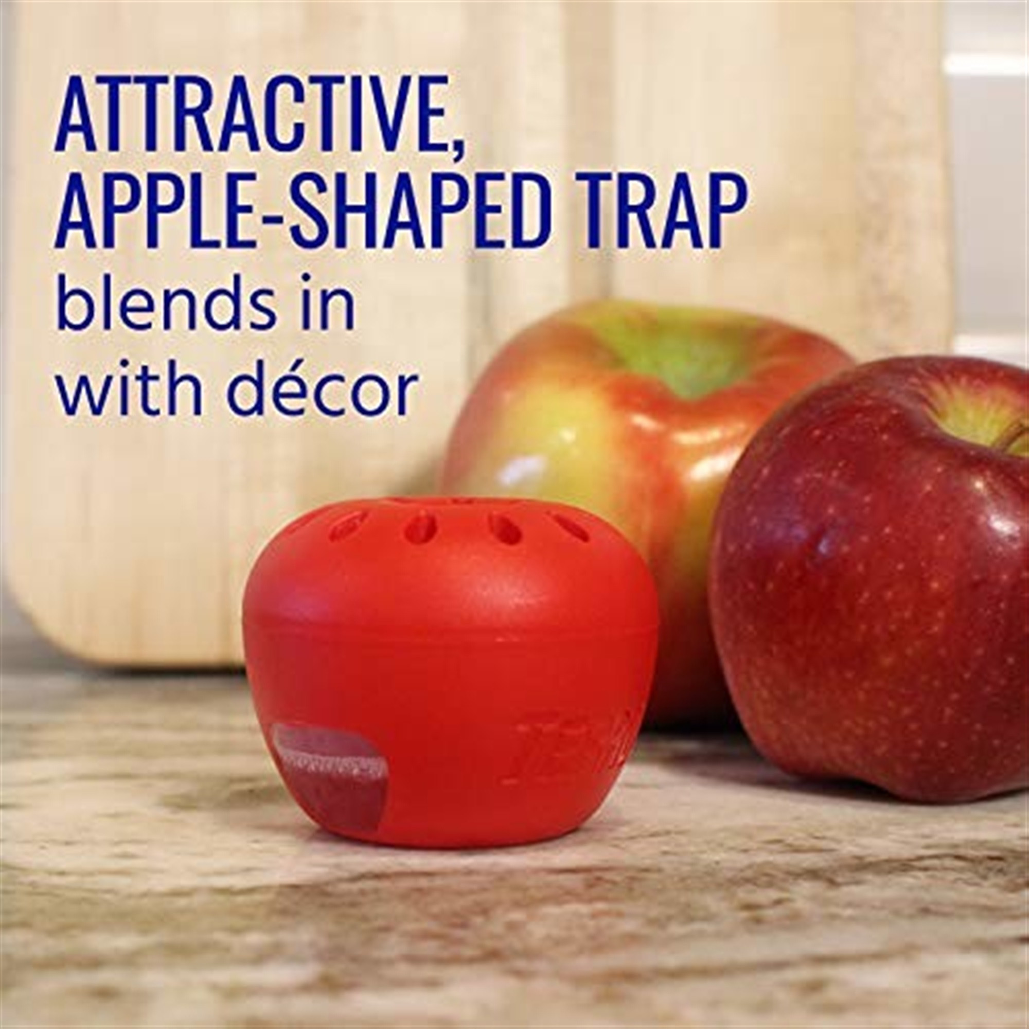Terro Apple-Shaped Indoor Fruit Fly Lure and Traps – Includes 2