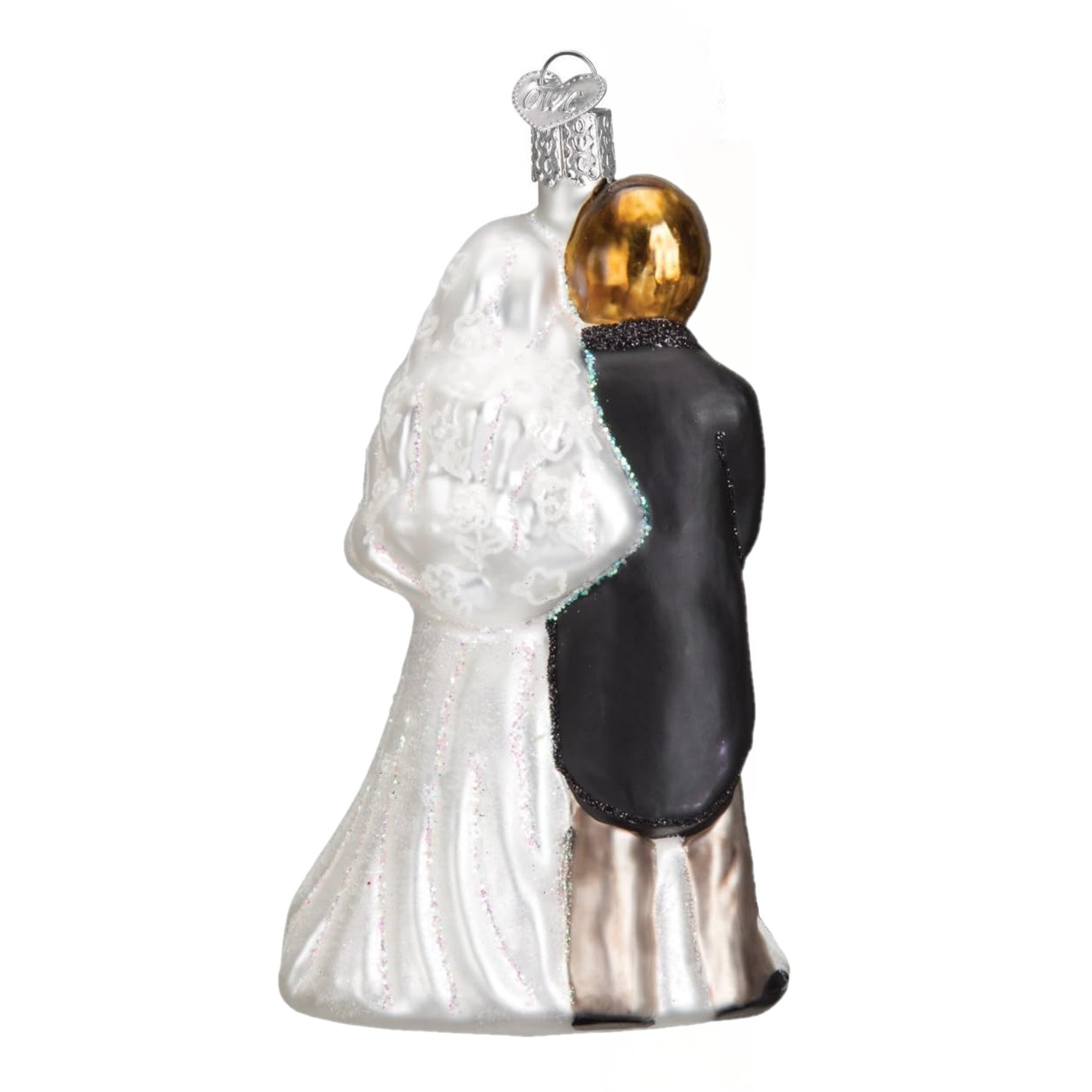 Old World Christmas Blown Glass Ornament for Christmas Tree, Bride and Groom