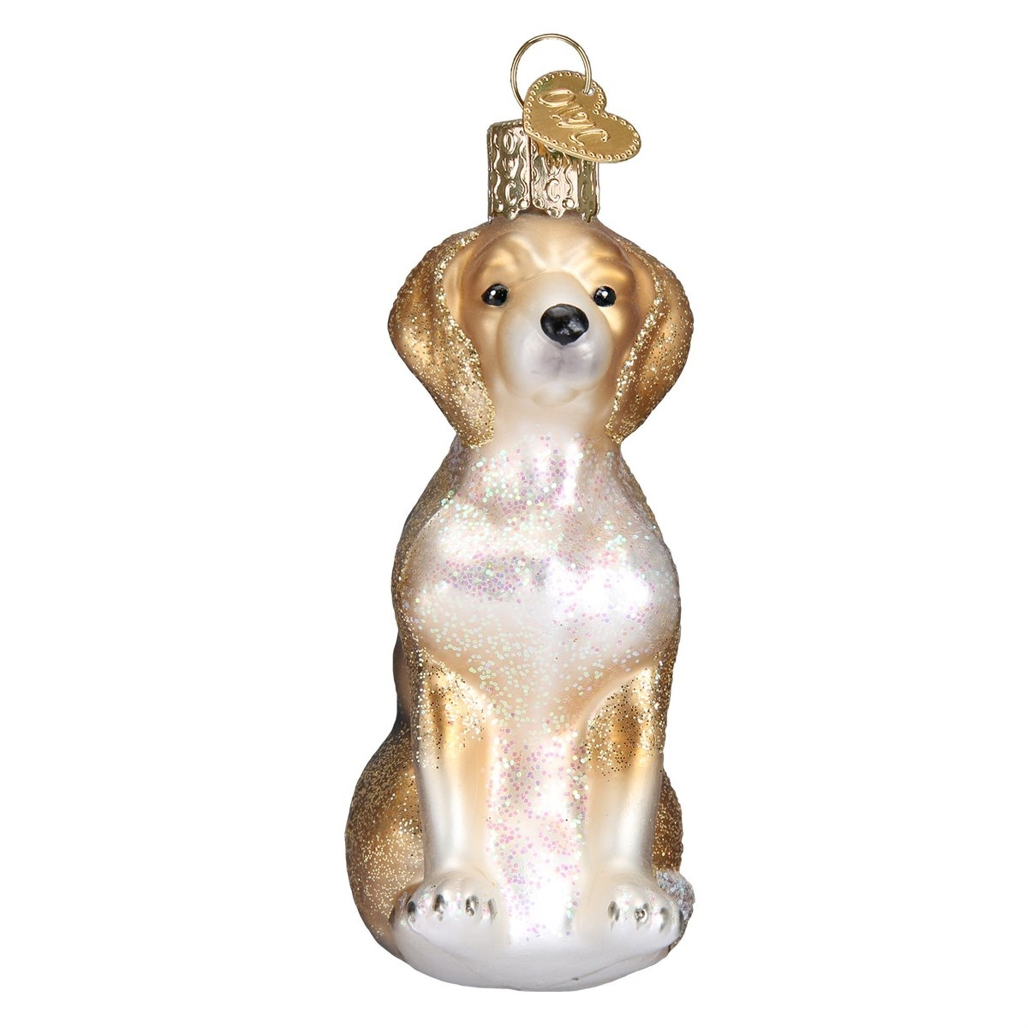 Old World Christmas Blown Glass Ornament for Christmas Tree, Beagle