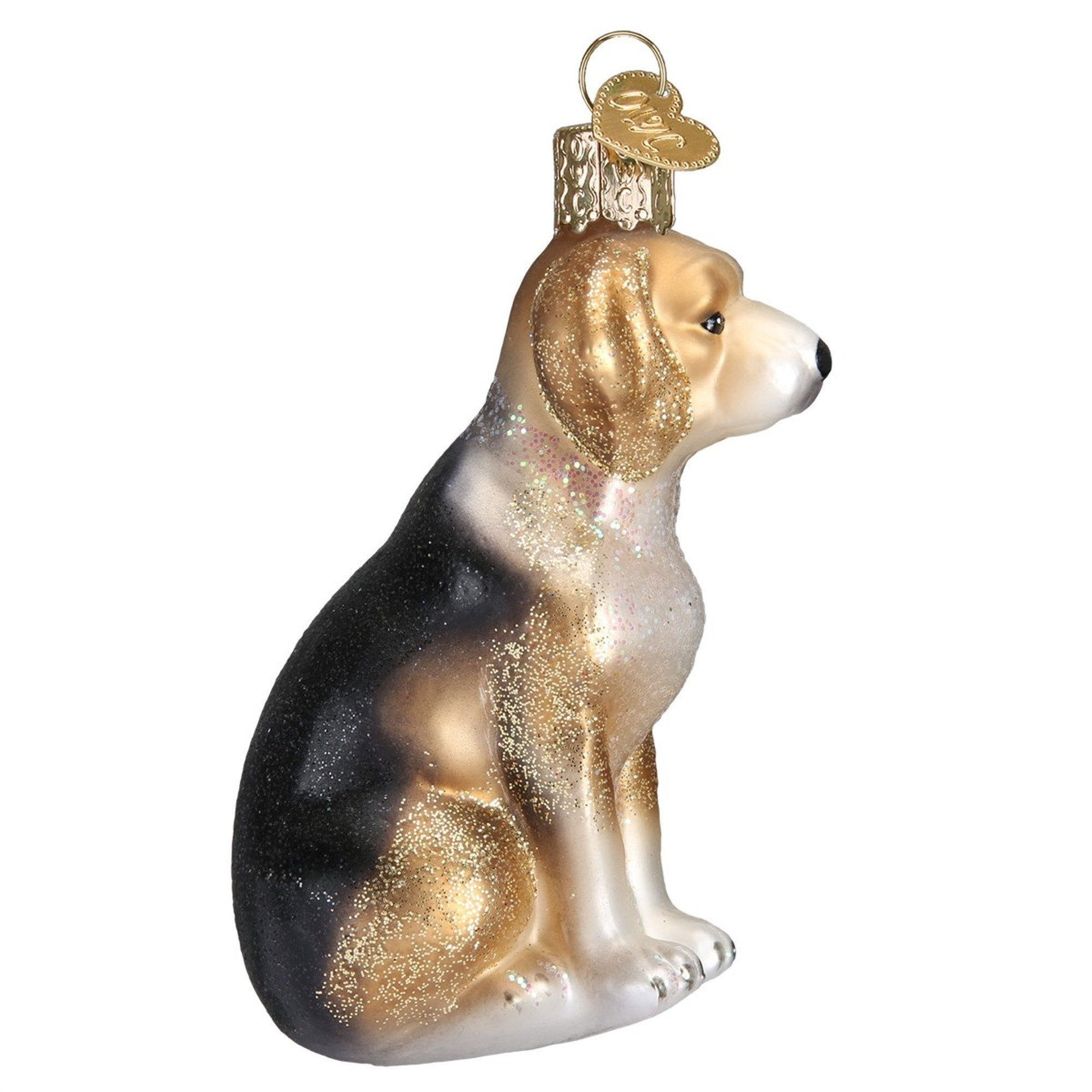 Old World Christmas Blown Glass Ornament for Christmas Tree, Beagle