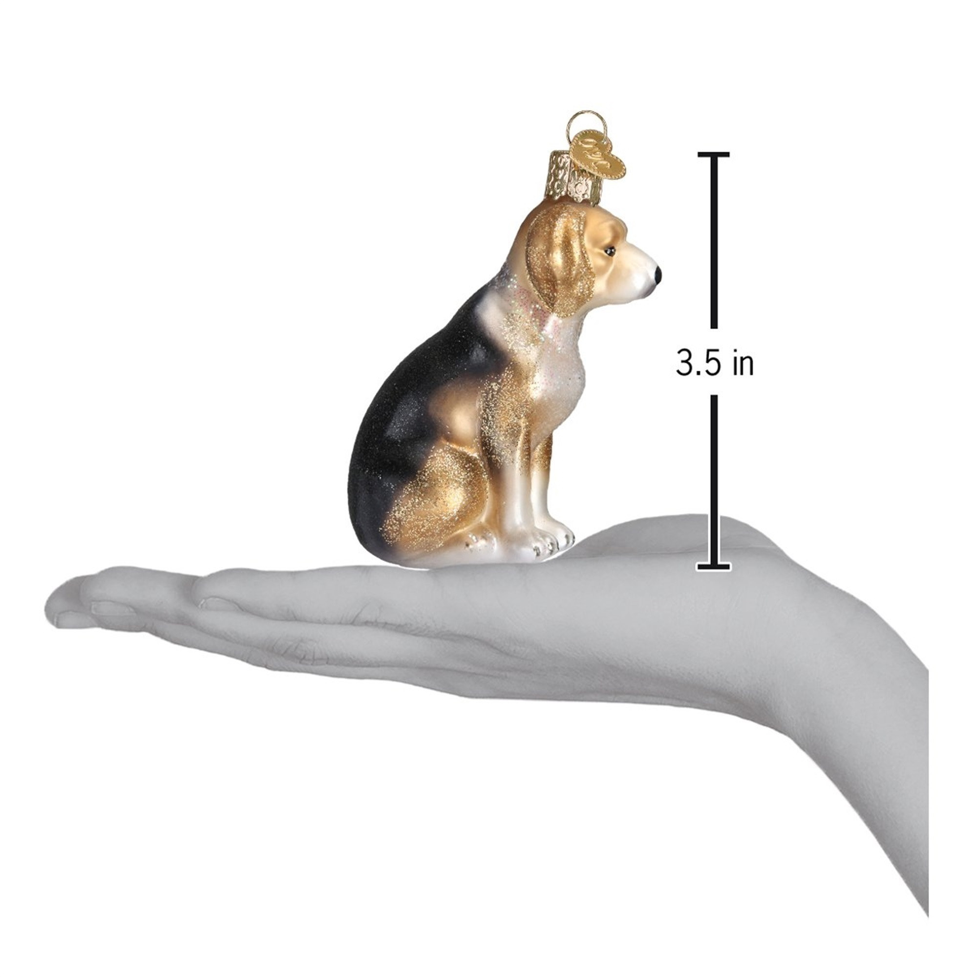 Old World Christmas Blown Glass Ornament for Christmas Tree, Beagle