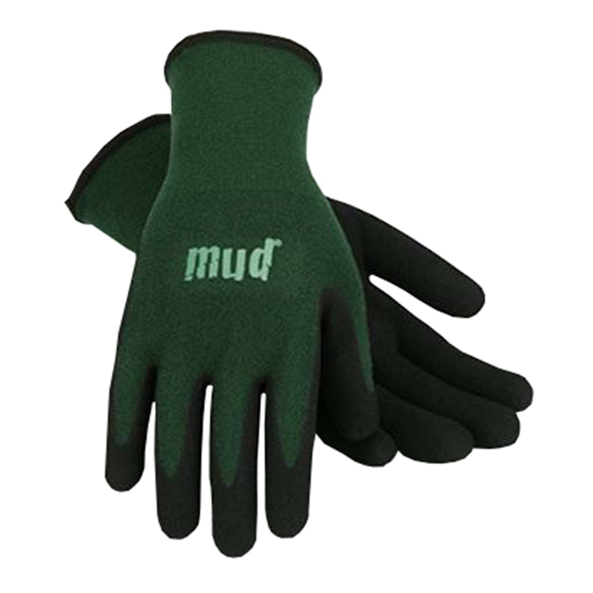 Mud Bamboo Flex Mud Polyurethane/Nitrile Coated Palm Gloves, Green, Medium/Large