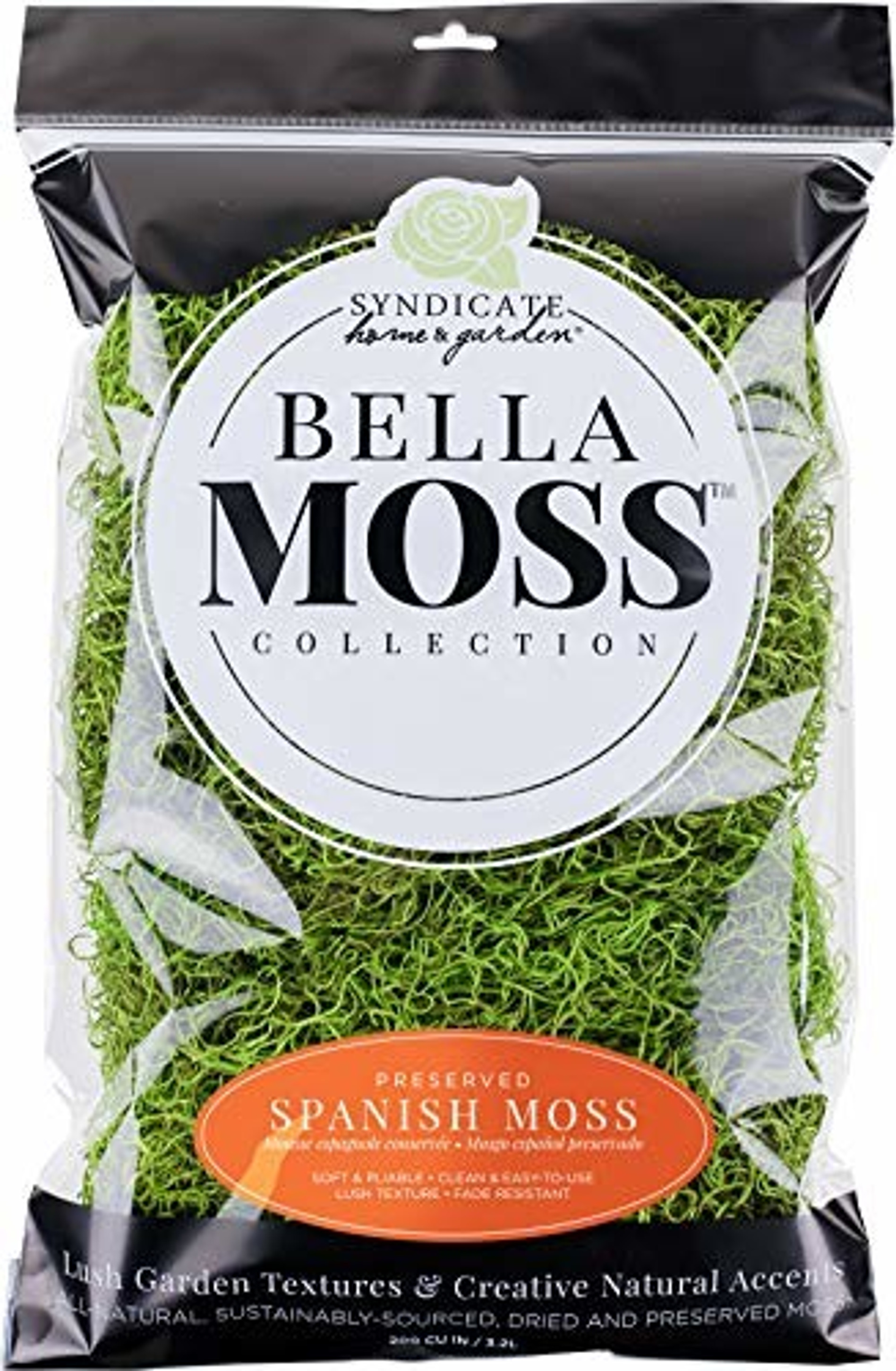 Bella 141210070 Preserved Spanish Moss, Green