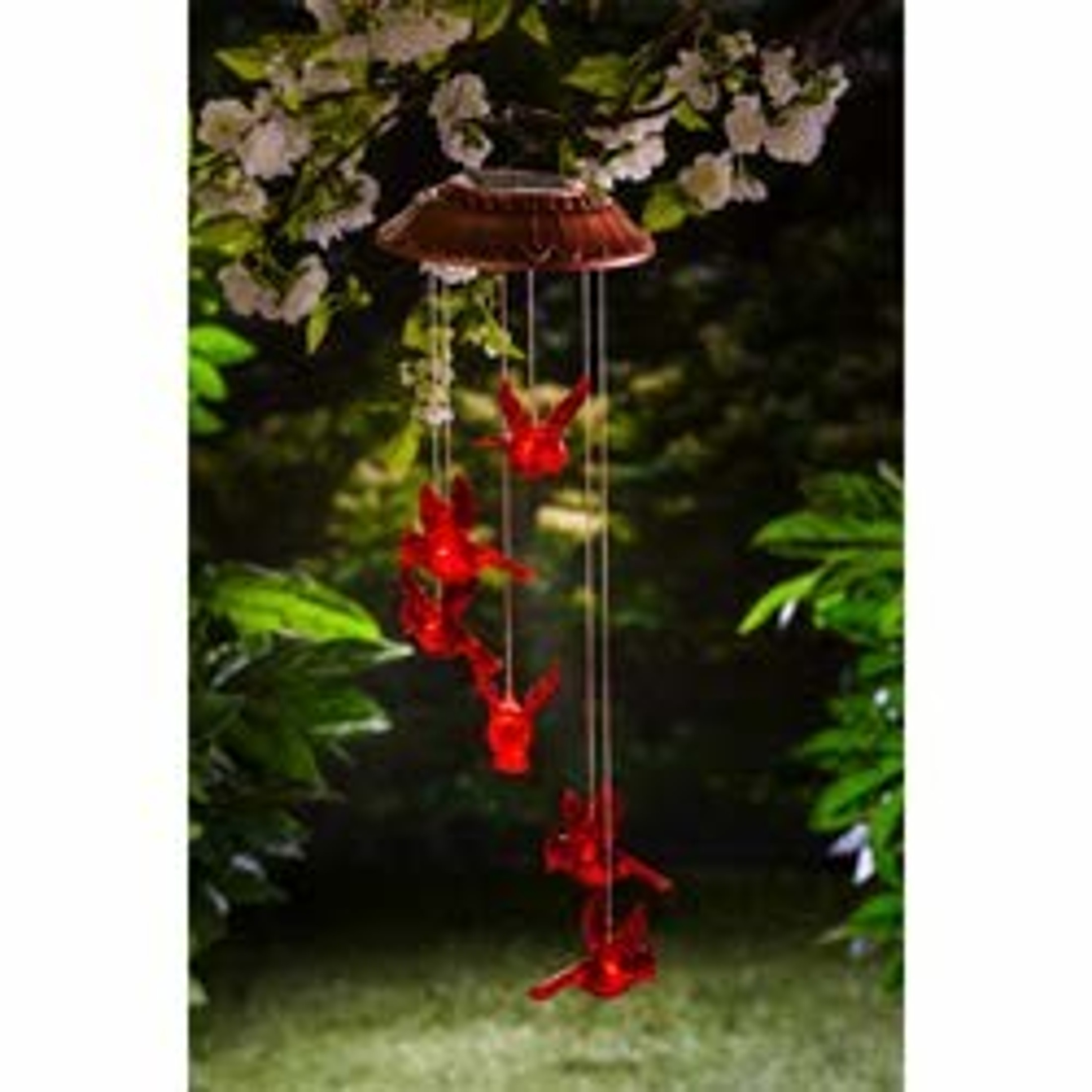 Evergreen Garden (#2SP3922) Garden Days Cardinal Color Changing Solar Mobile