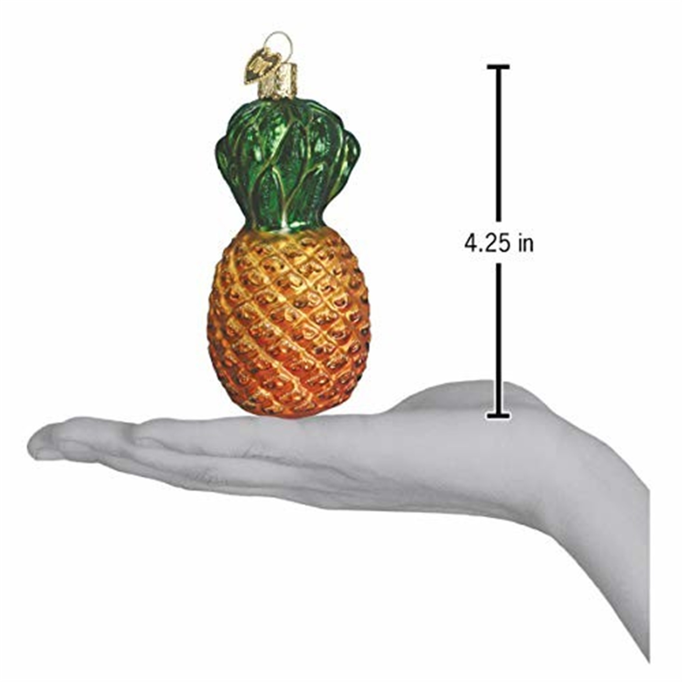 Old World Christmas Glass Blown Ornament, Pineapple (With OWC Gift Box) Old World Christmas Glass Blown Ornament, Pineapple (With OWC Gift Box)