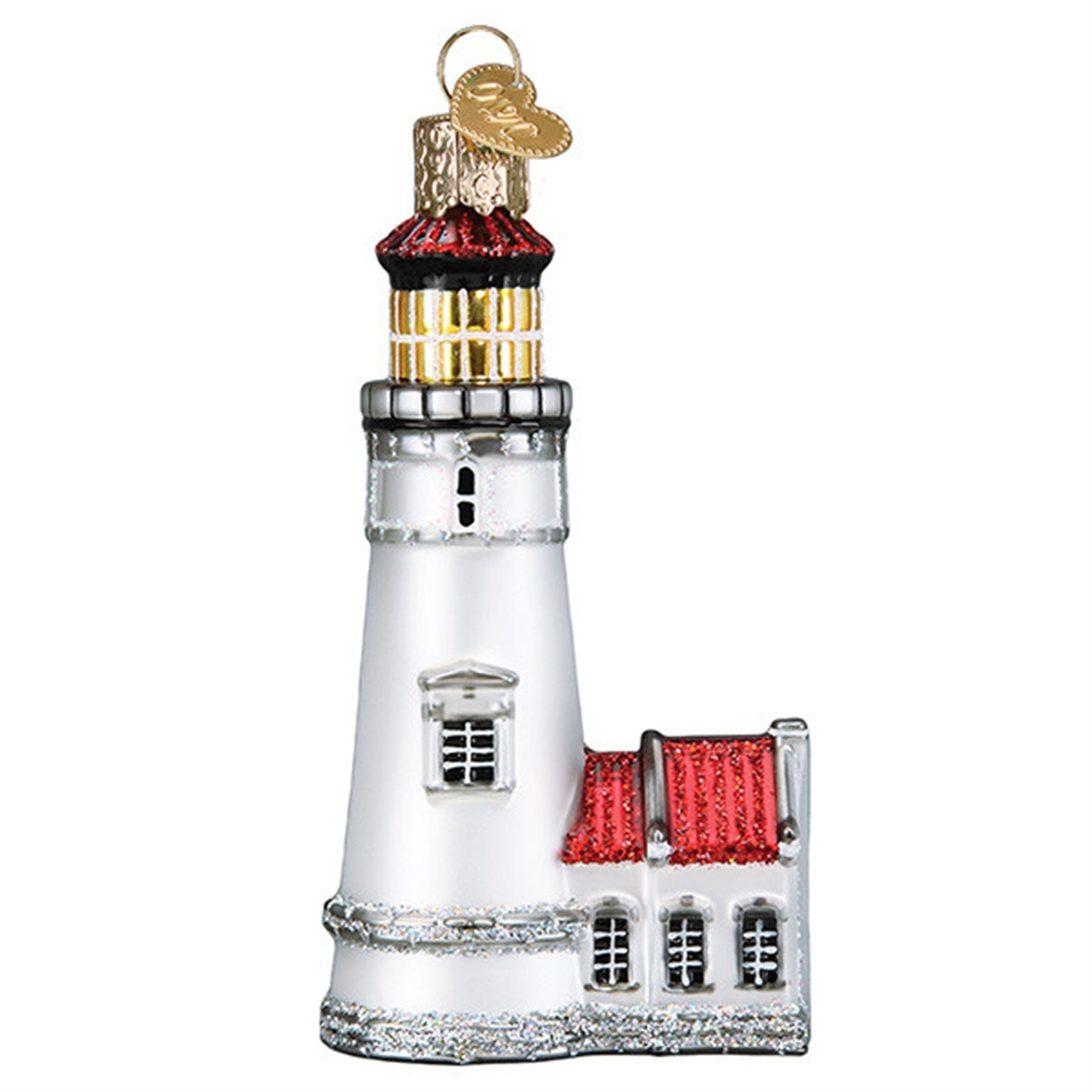 Old World Christmas Glass Blown Ornament for Christmas Tree, Heceta Head Lighthouse