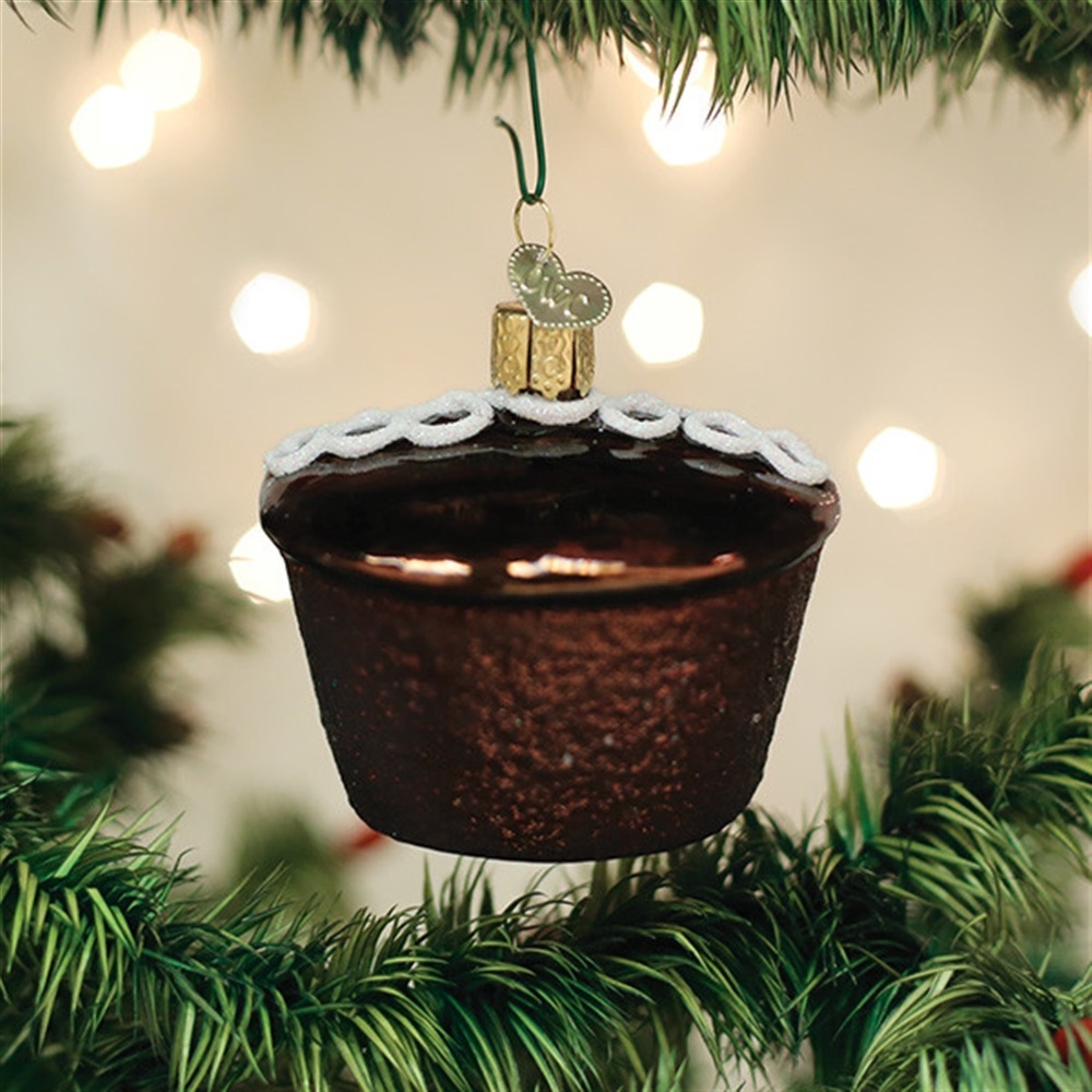 Old World Christmas Blown Glass Ornament for Christmas Tree, Hostess Cupcake