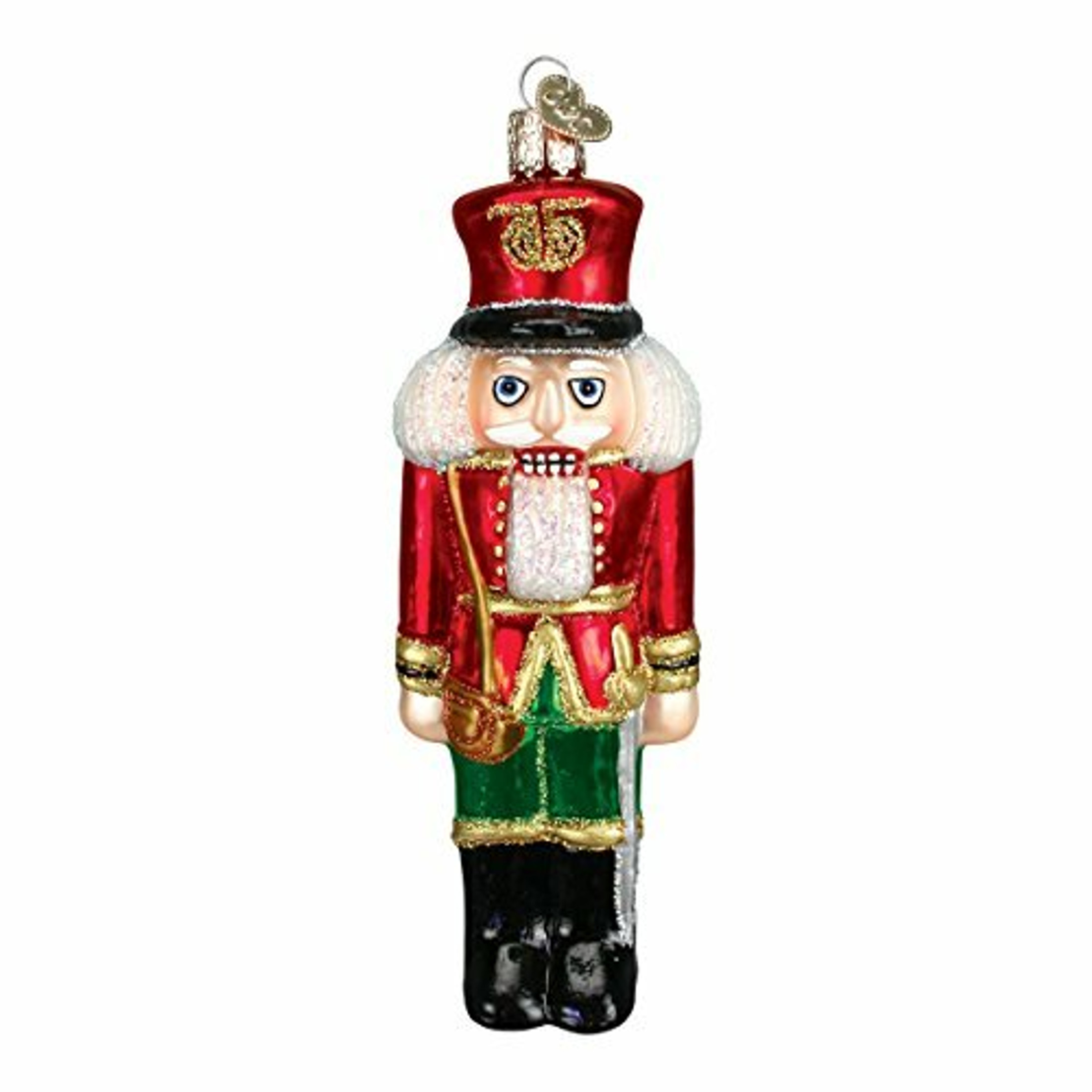 Old World Christmas Ornaments: Soldier Nutcracker Glass Blown Ornaments for Christmas Tree- 2 Count