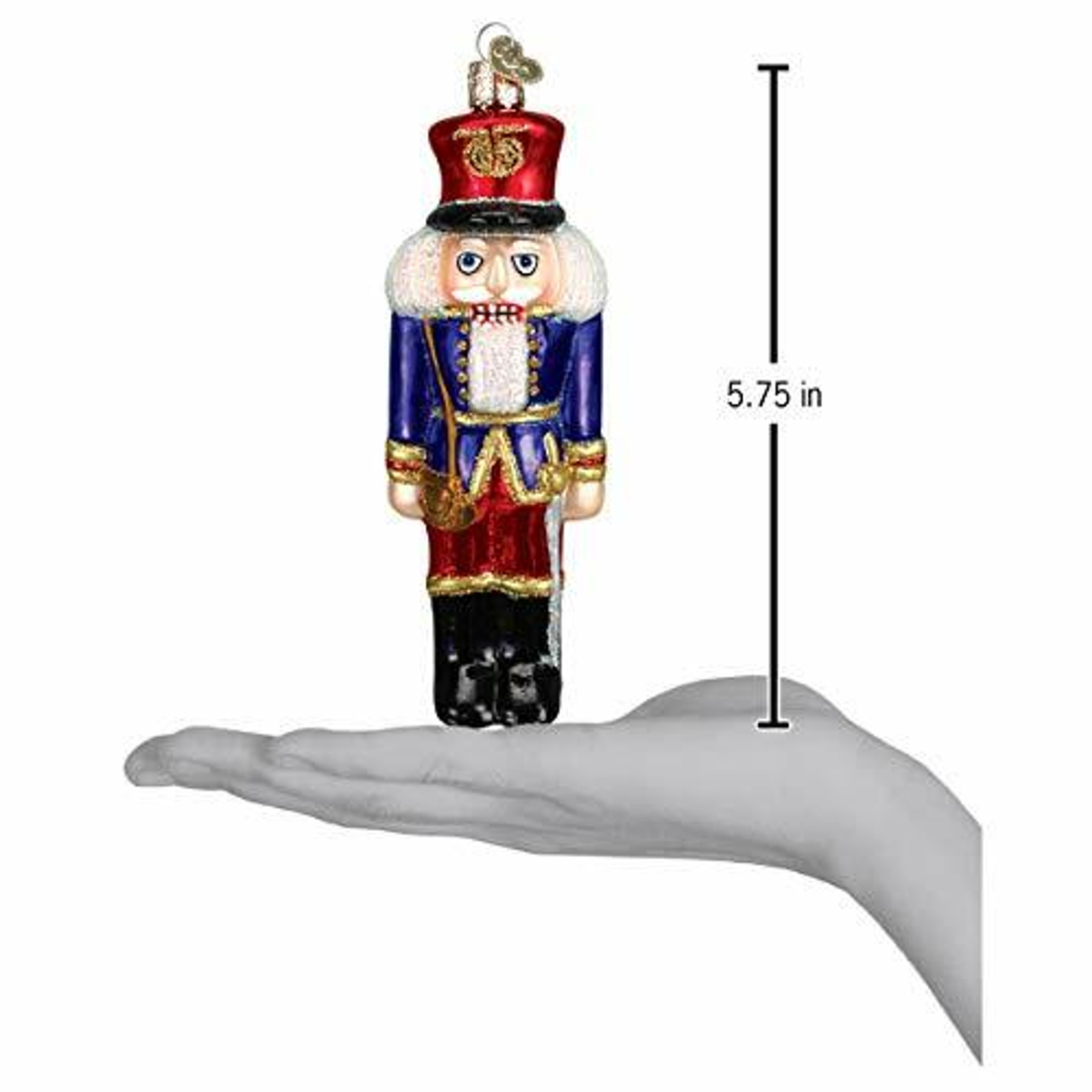 Old World Christmas Glass Blown Ornament with OWC Gift Box, Soldier Nutcracker (Pack of 2)