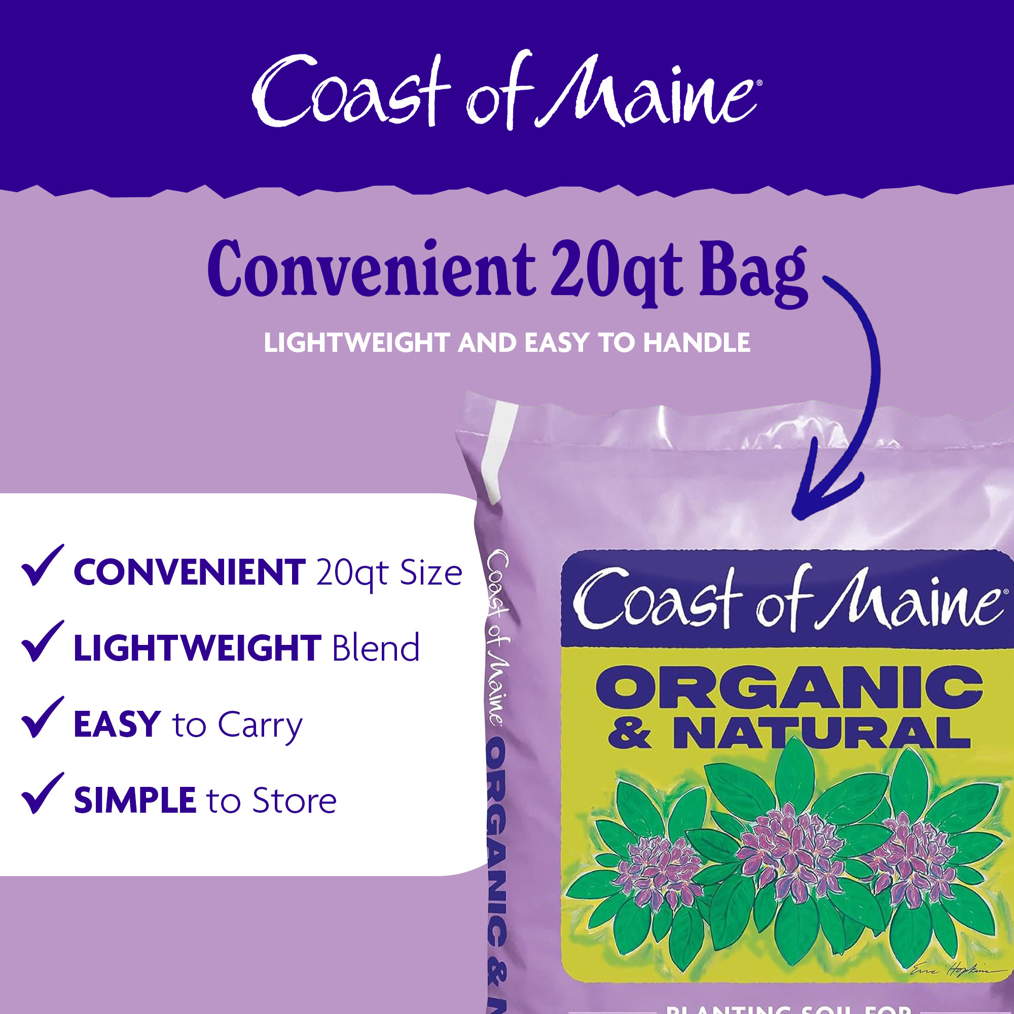 Coast of Maine Planting Soil for Acid-Loving Plants, 20qt