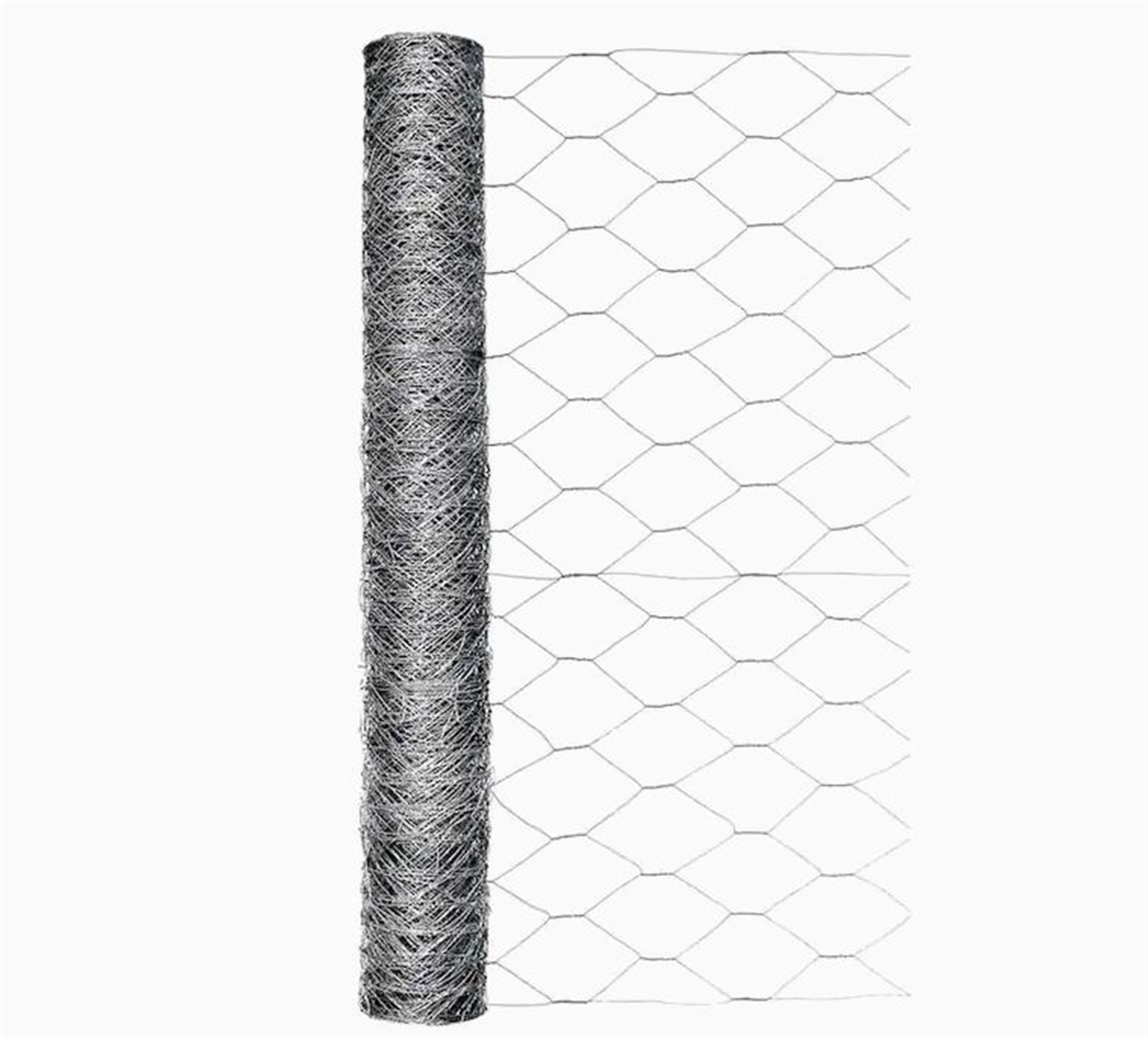 Garden Zone Galvanized Steel Hex Poultry Rolled Netting, 2 feet x 50 feet