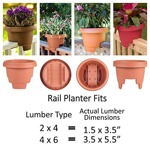 Bloem DR1209 Deck Balcony Rail Planter 12 Casper White