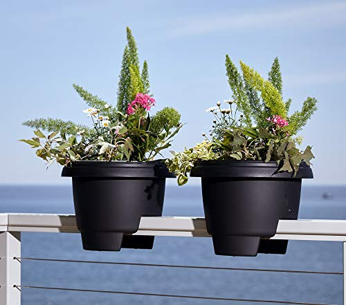 Bloem DR1209 Deck Balcony Rail Planter 12 Casper White