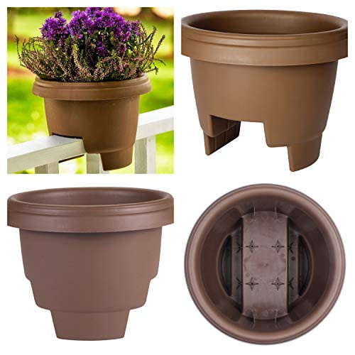 Bloem DR1209 Deck Balcony Rail Planter 12 Casper White
