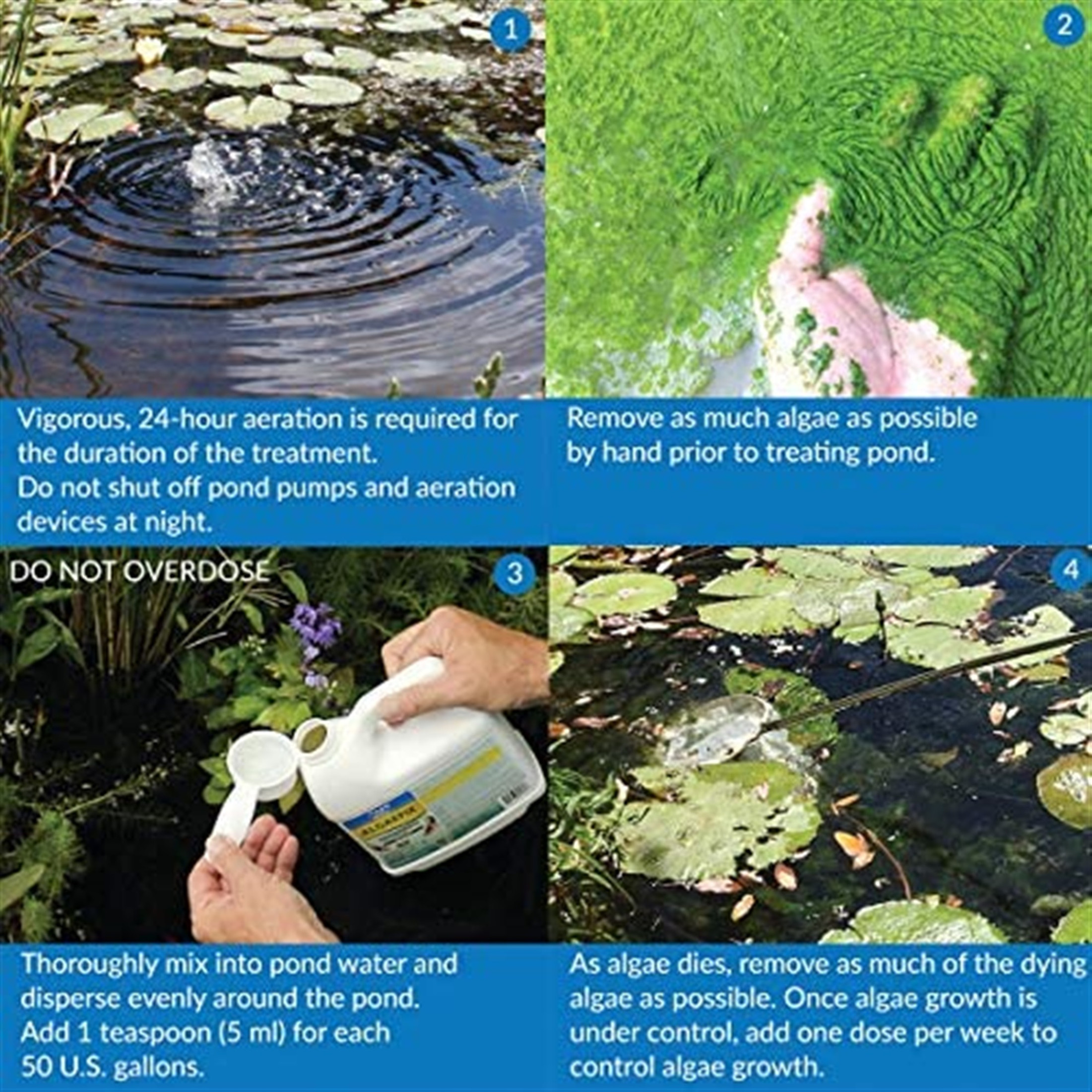 API Pond Algaefix Algae Control, 64-ounces - Treats up to 19,200 gallons
