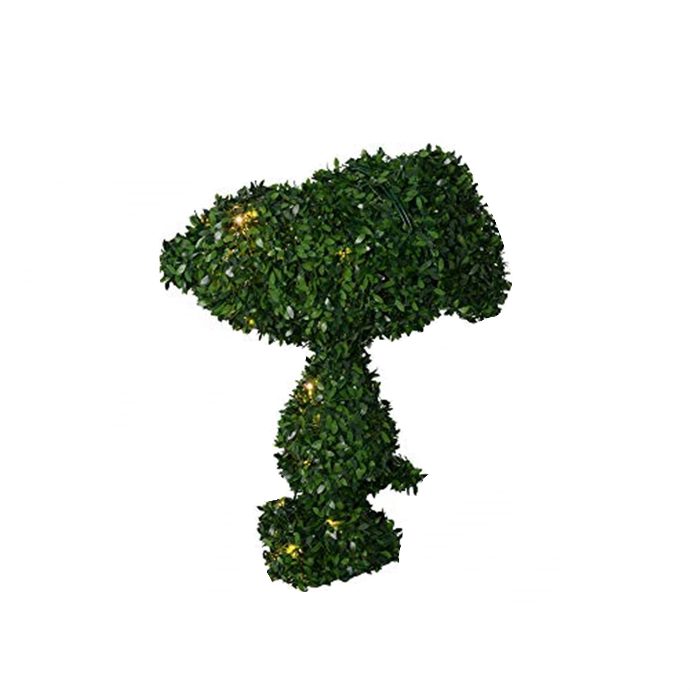 ProductWorks Indoor/Outdoor Artificial Pre-Lit Topiary Yard Decoration, Snoopy, 24in