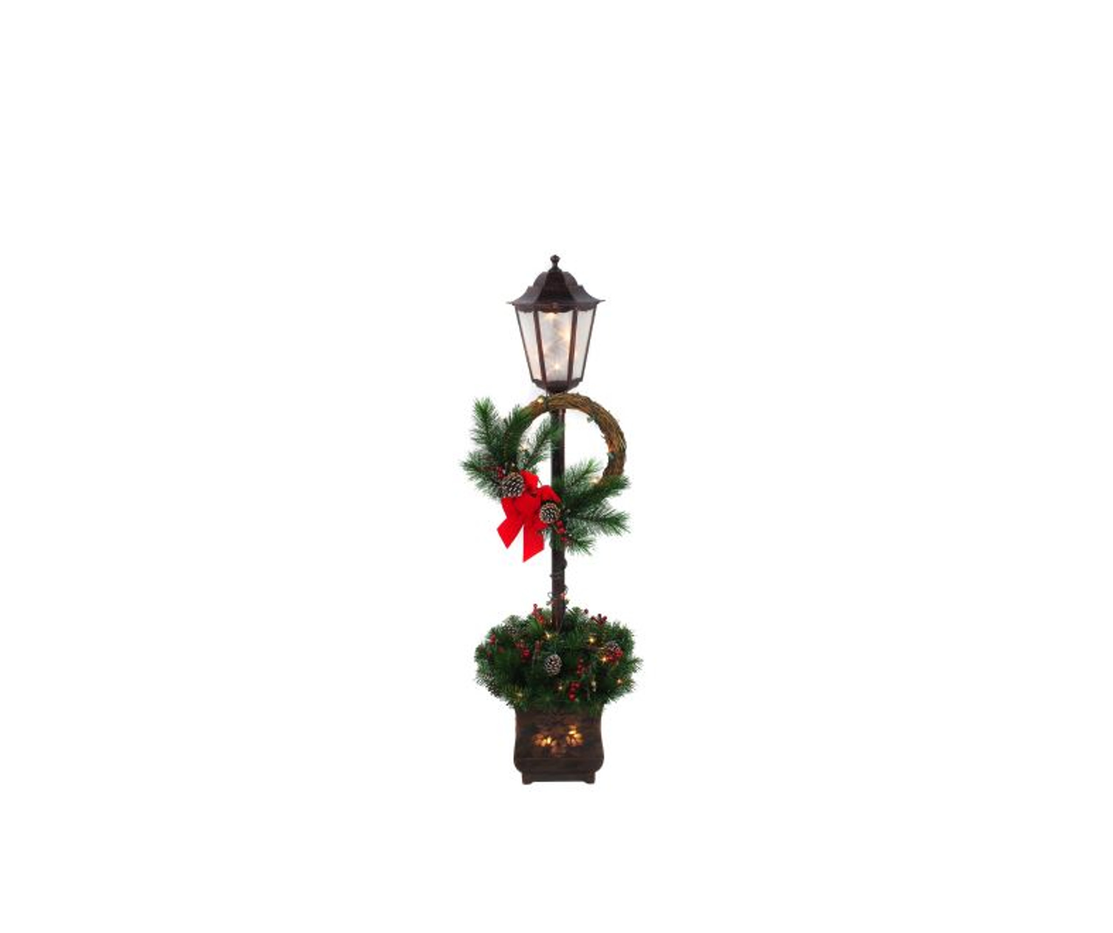 4 ft Grapevine Lamp Post  35 Clear Lights