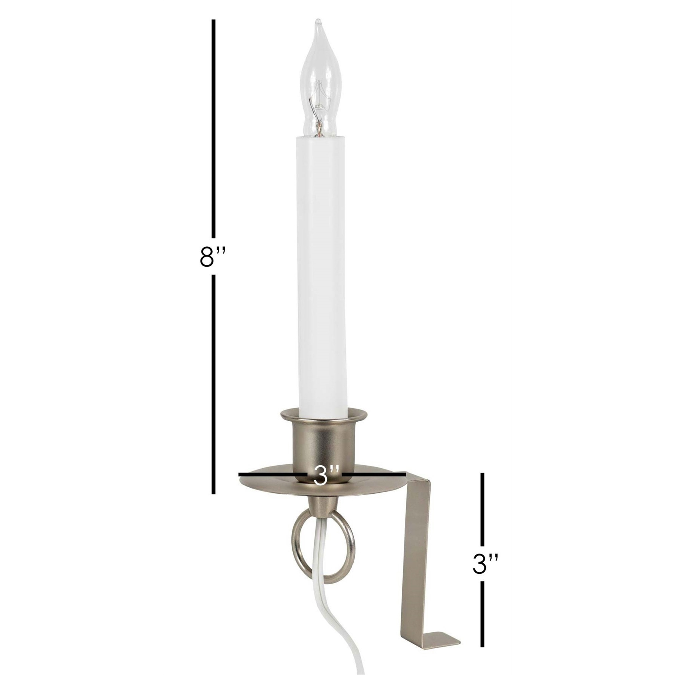 IMC Cambridge Electric Candle w/ 3" Bracket, Pewter, 8" (Qty 1)