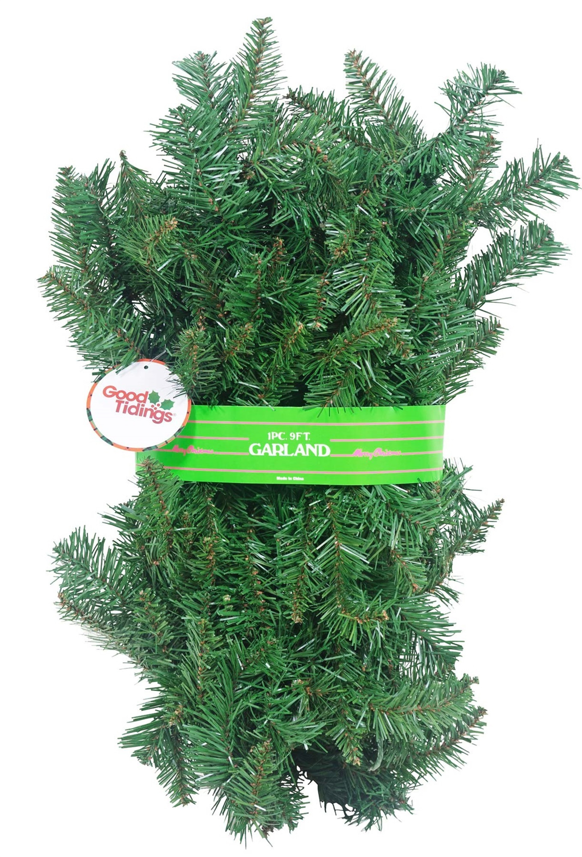 Garden Elements Artificial Christmas Holiday Decorative Douglas Fir Rope Garland, 9'