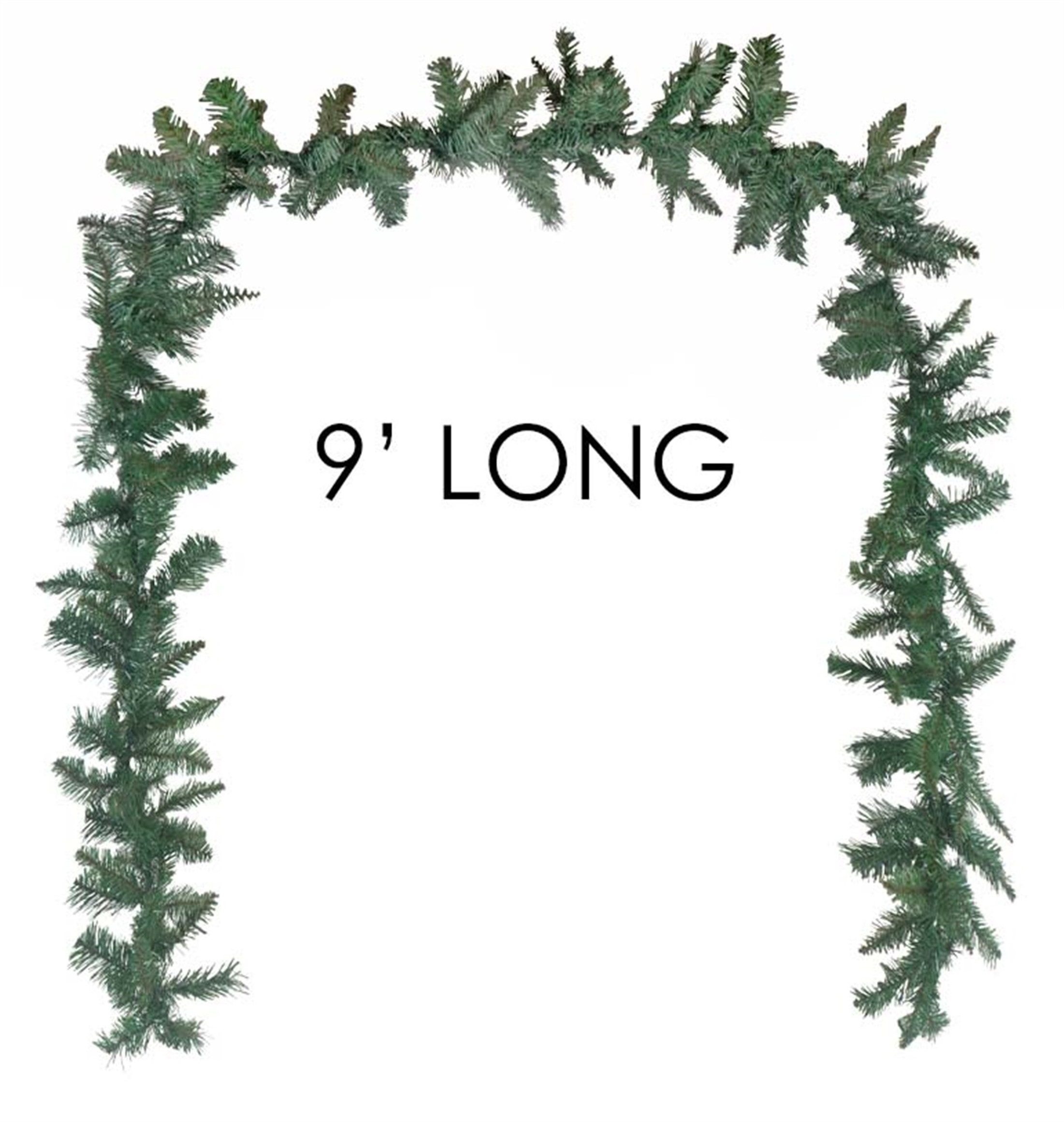 Garden Elements Artificial Christmas Holiday Decorative Douglas Fir Rope Garland, 9'